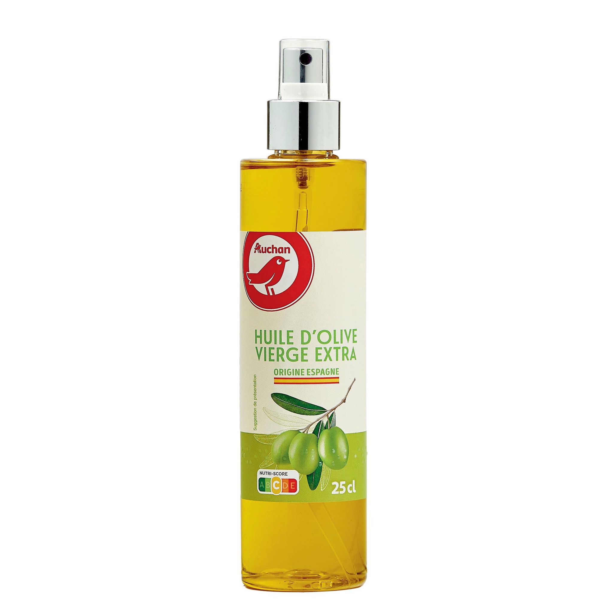Voir la diapositive 2 : AUCHAN Huile d'olive vierge extra en spray 25cl