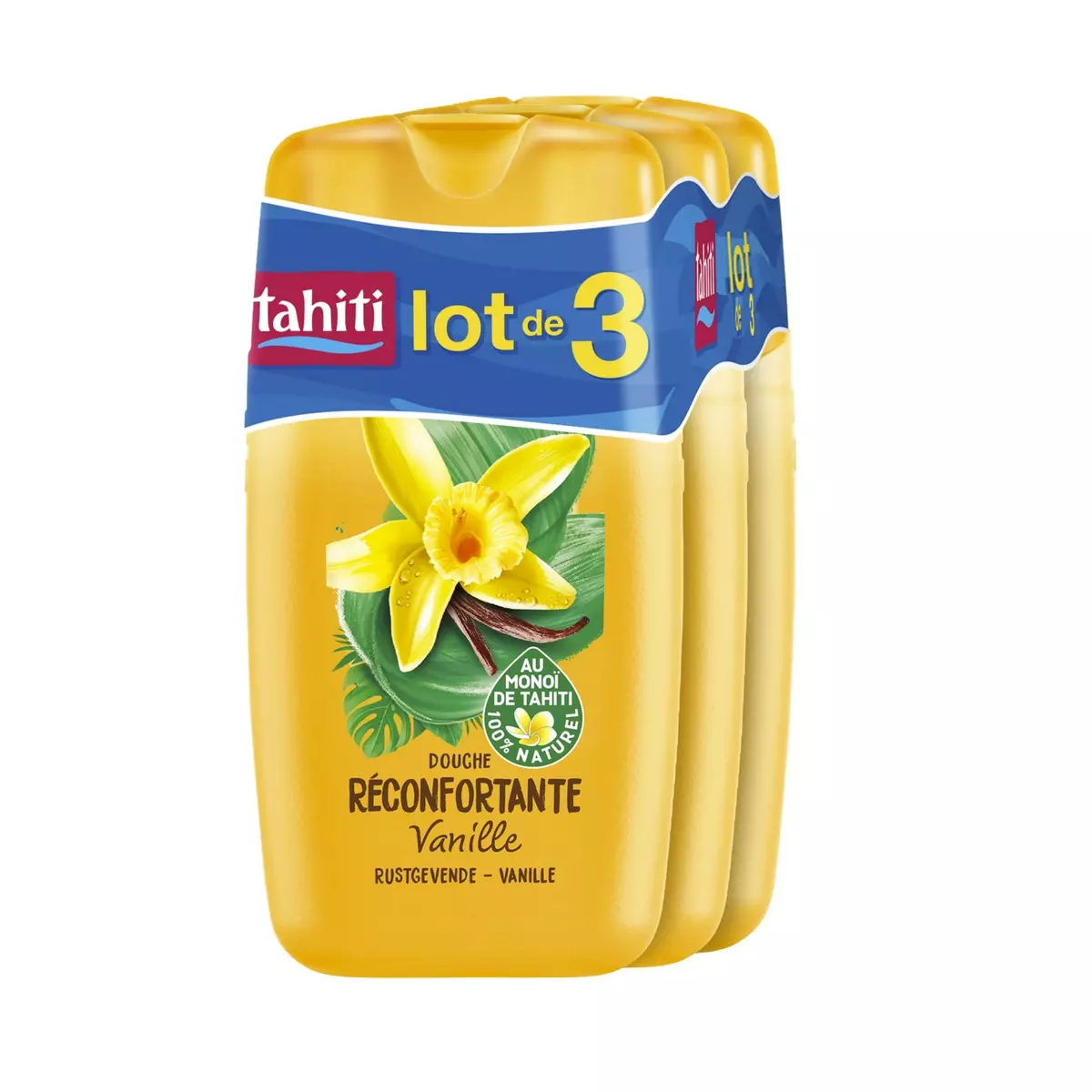 TAHITI Gel douche réconfortante vanille au monoï de Tahiti 3x250ml