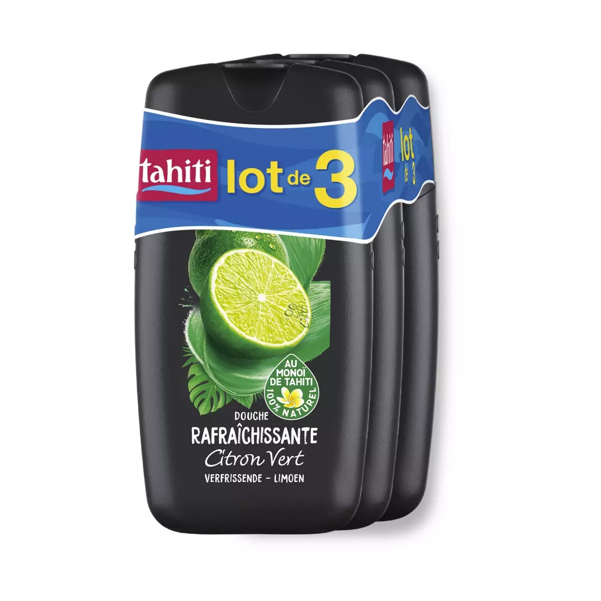TAHITI Gel douche rafraîchissant citron vert au monoï de Tahiti 3x250ml