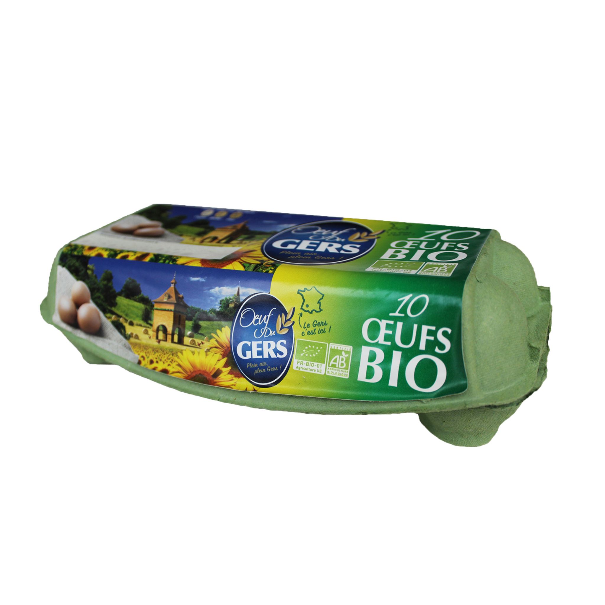 OEUF DU GERS Œufs de poules élevées en plein air bio 10 œufs