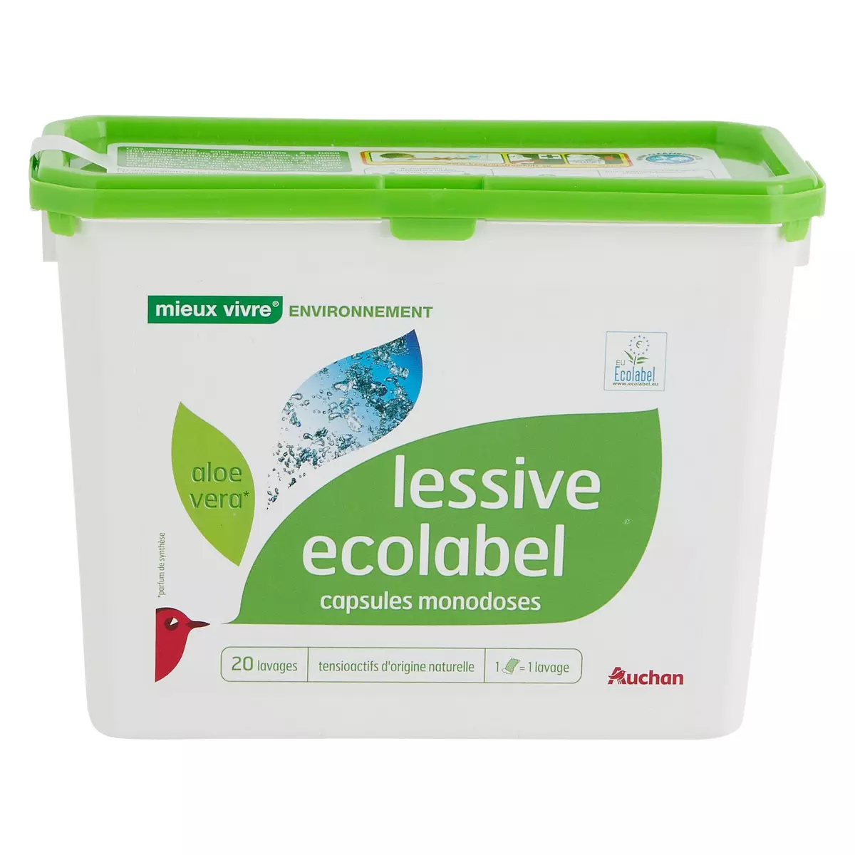 Maison Verte Lessive capsule hypoallergénique fraîcheur d'été aux huile  essentielle ECOLABEL