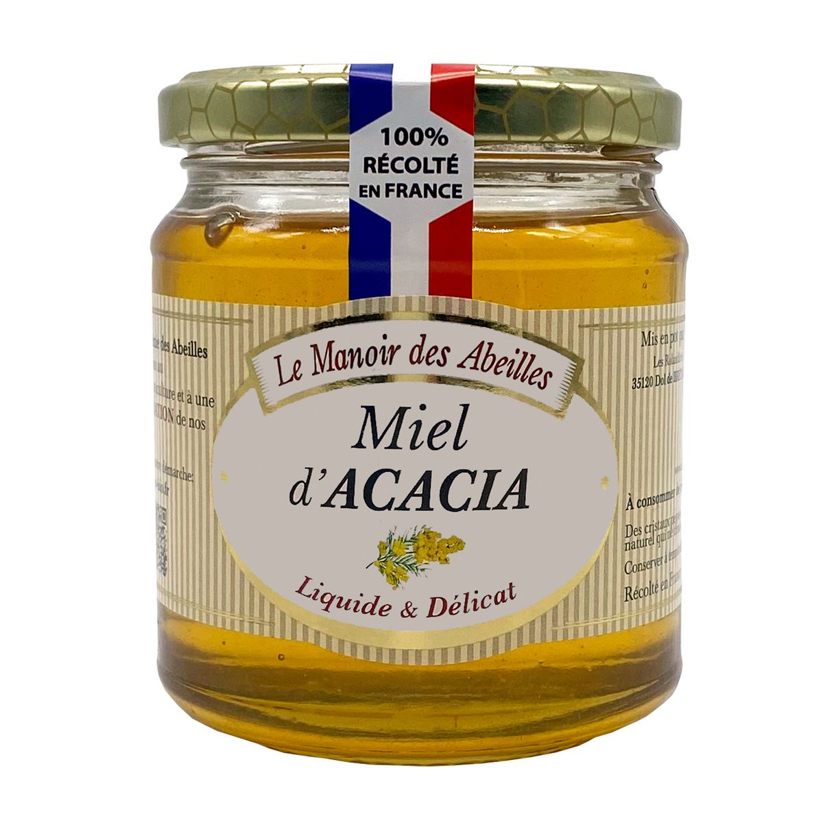 LE MANOIR DES ABEILLES Miel d'acacia 100% récolté en France 350g