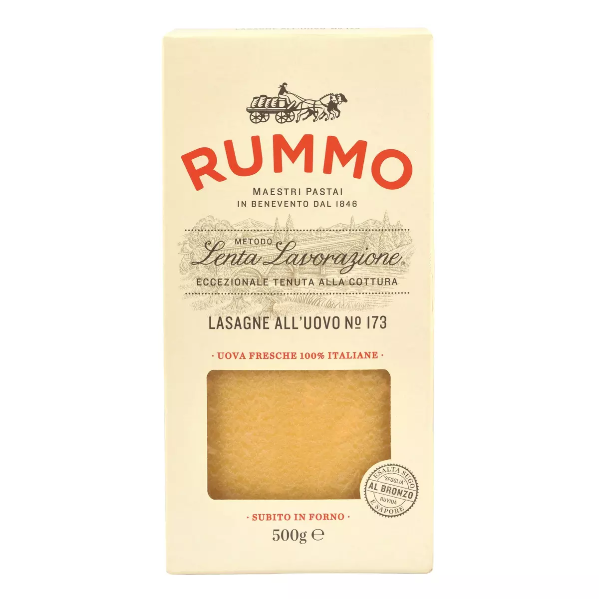 RUMMO Pâtes lasagne aux oeufs All'uovo N173 500g
