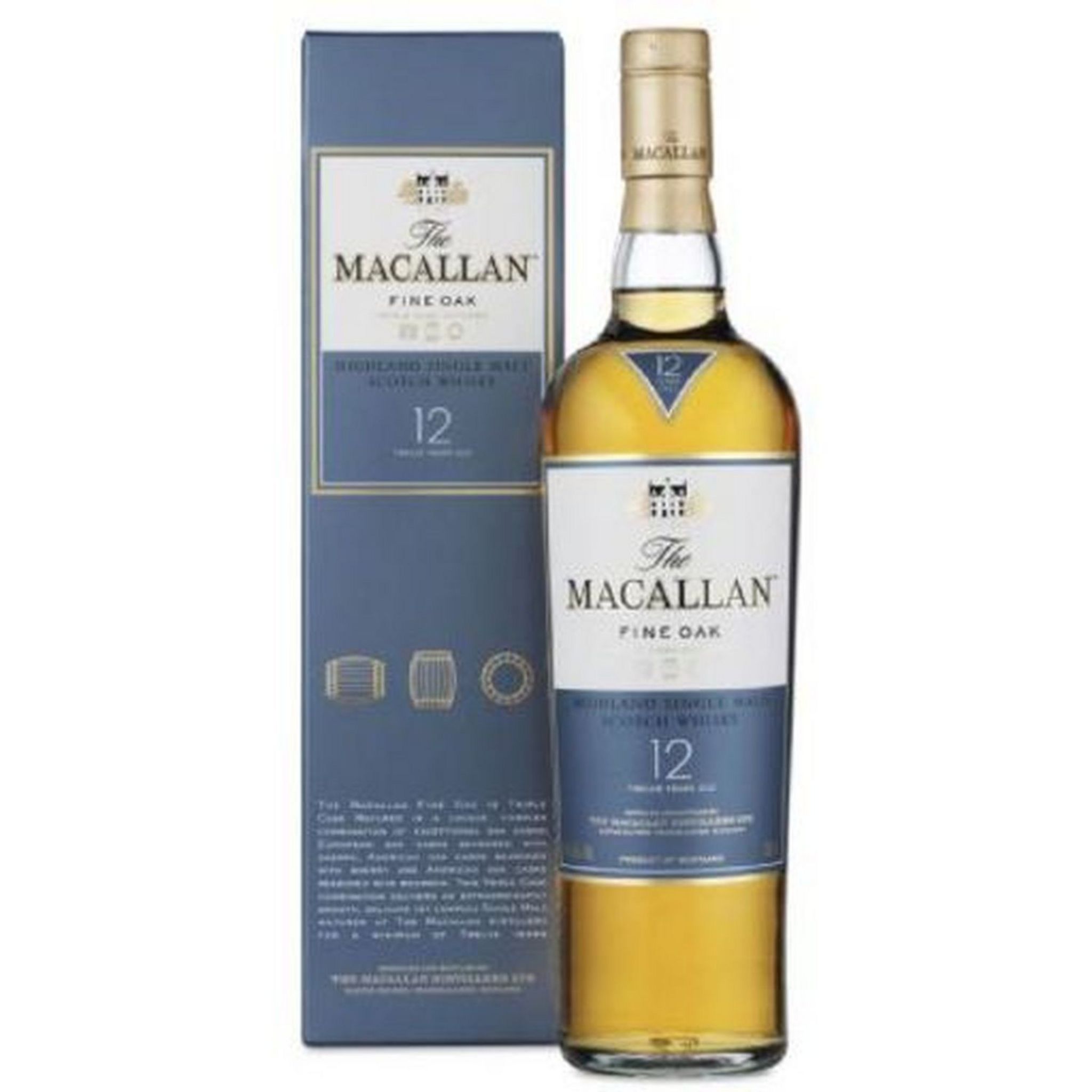 THE MACALLAN Scotch whisky single malt Fine Oak 40% 12 ans avec étui 70cl