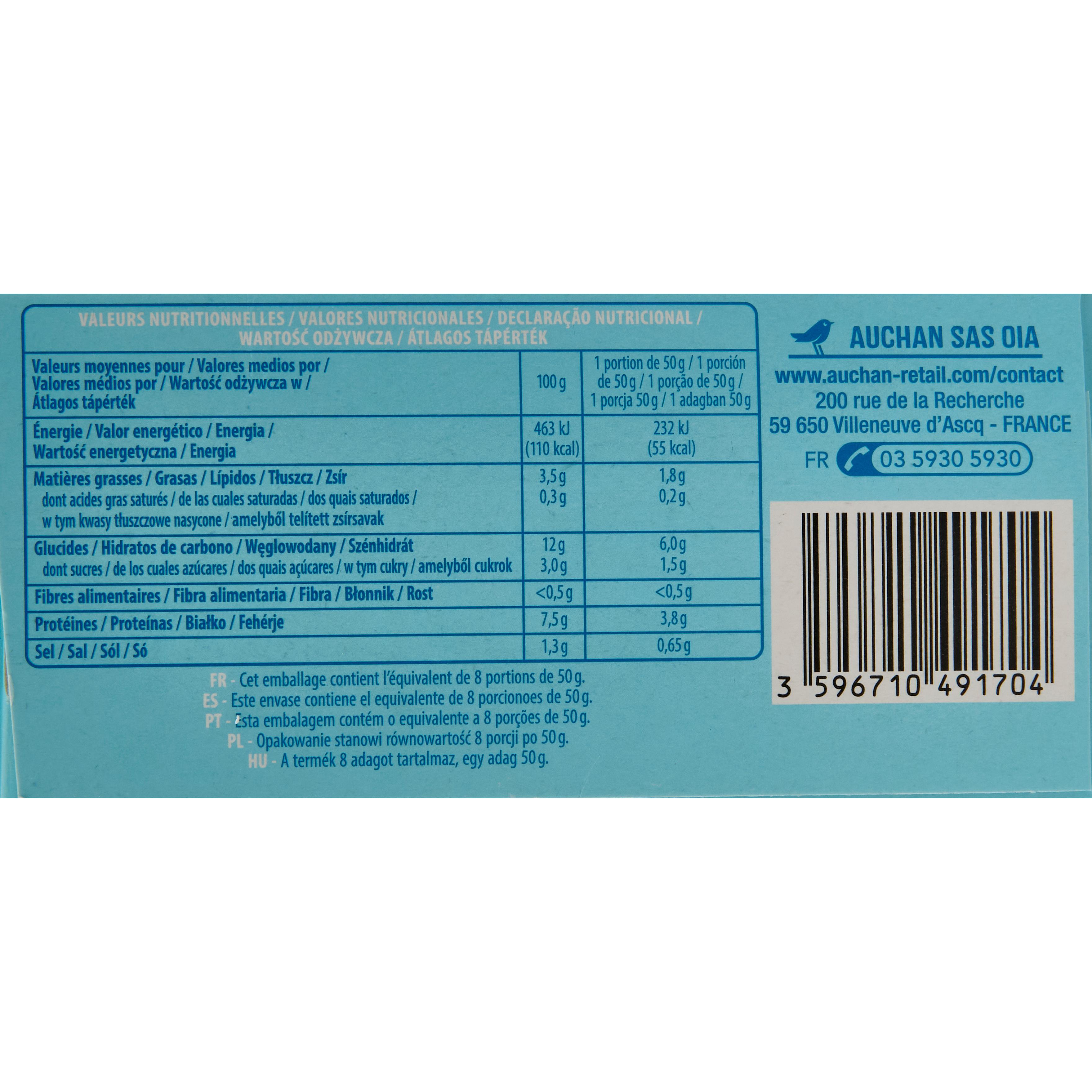 Voir la diapositive 2 : AUCHAN Bâtonnets de surimi 24 pièces 400g