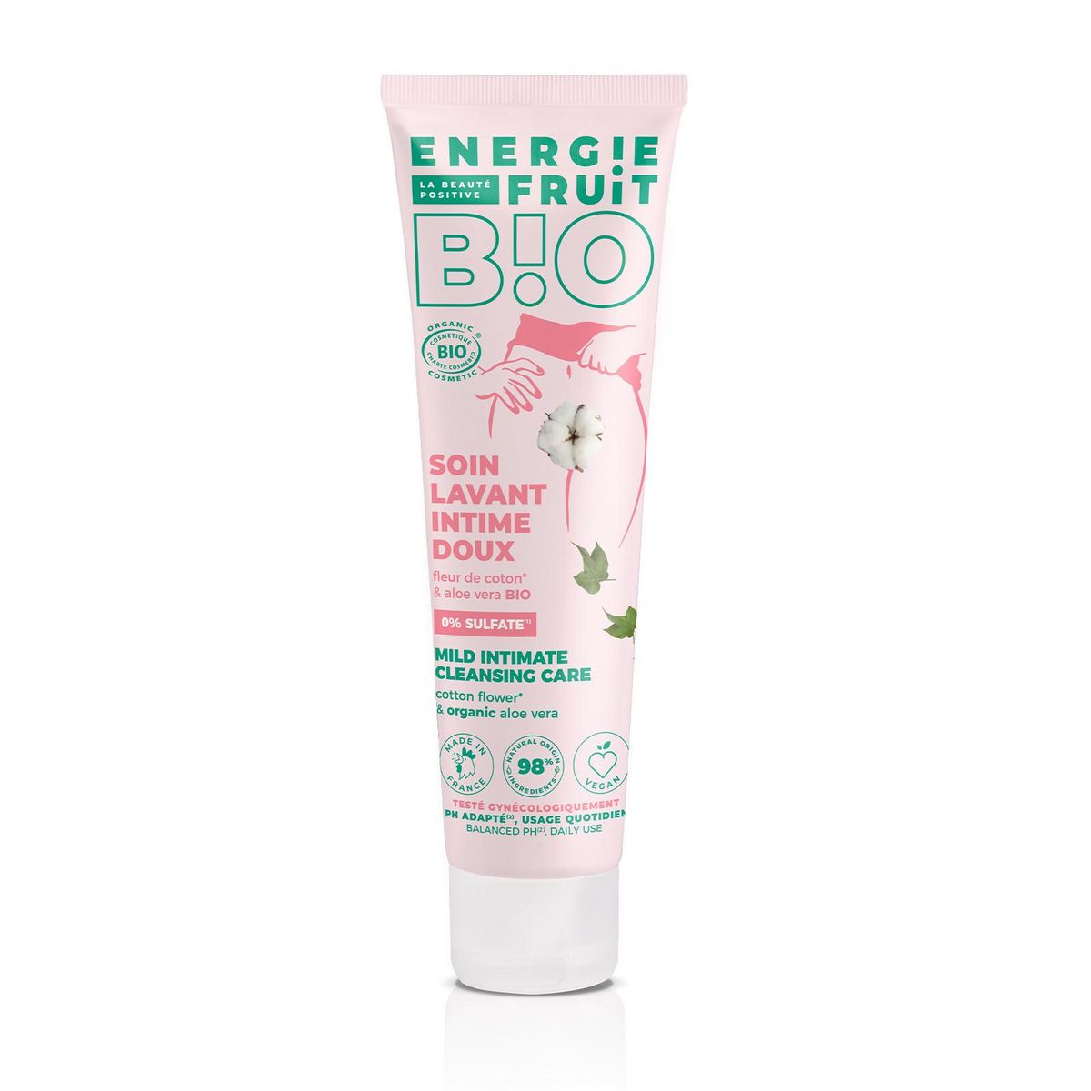 ENERGIE FRUIT Soin lavant intime doux à la fleur de coton et aloe vera bio 150ml