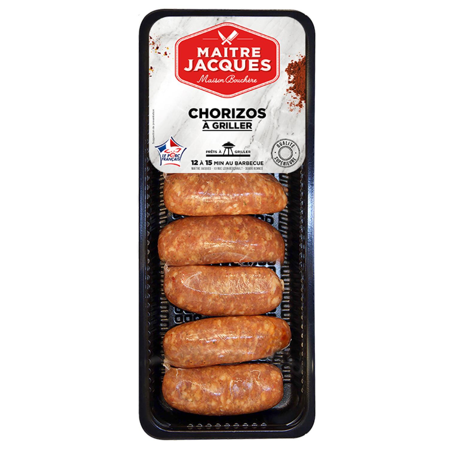 MAITRE JACQUES Chorizos à griller 8 pièces 480g