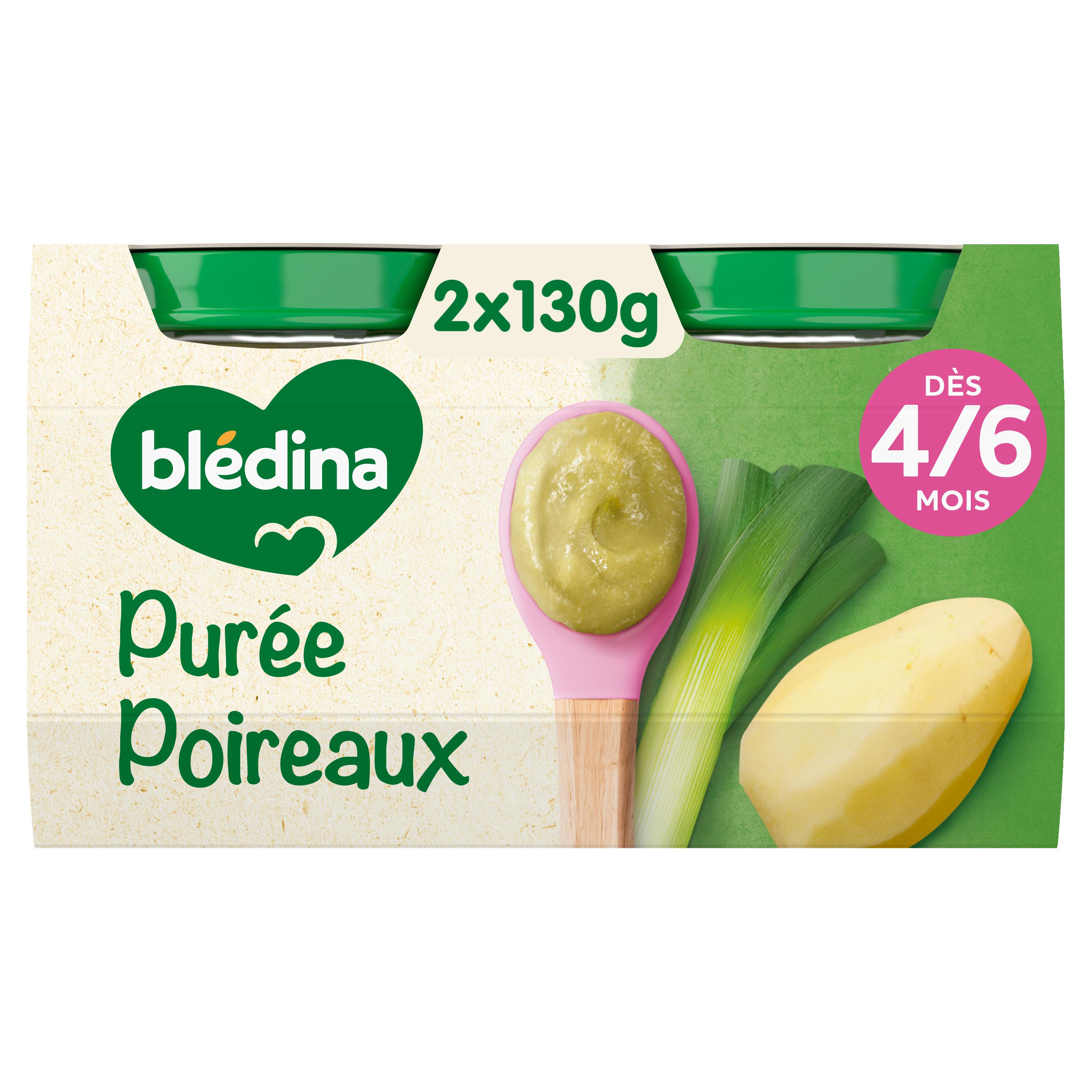 Voir la diapositive 2 : BLEDINA Mon premier Petit pot purée de poireaux dès 4 mois 2x130g