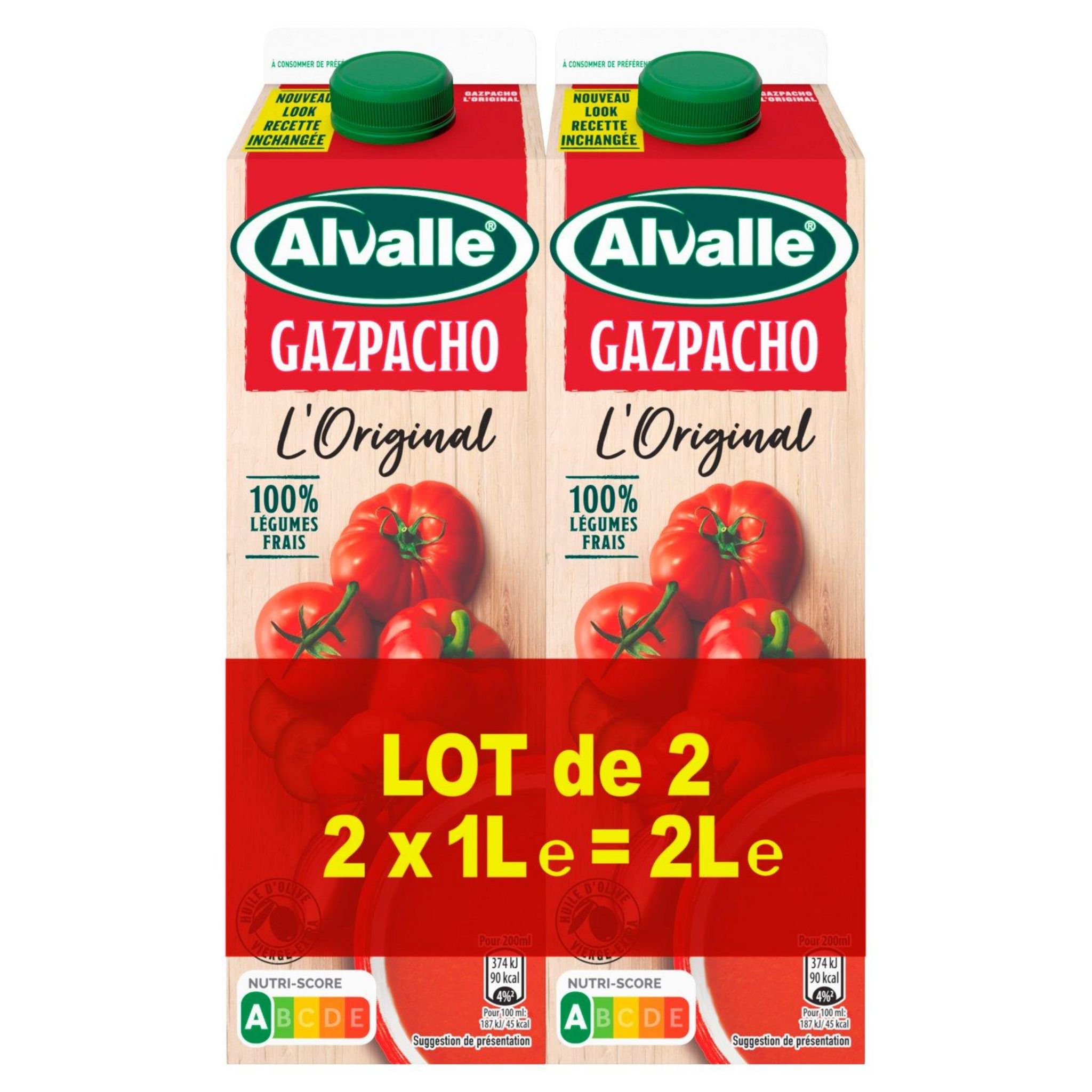 Voir la diapositive 2 : ALVALLE Gazpacho l'original 2x1l