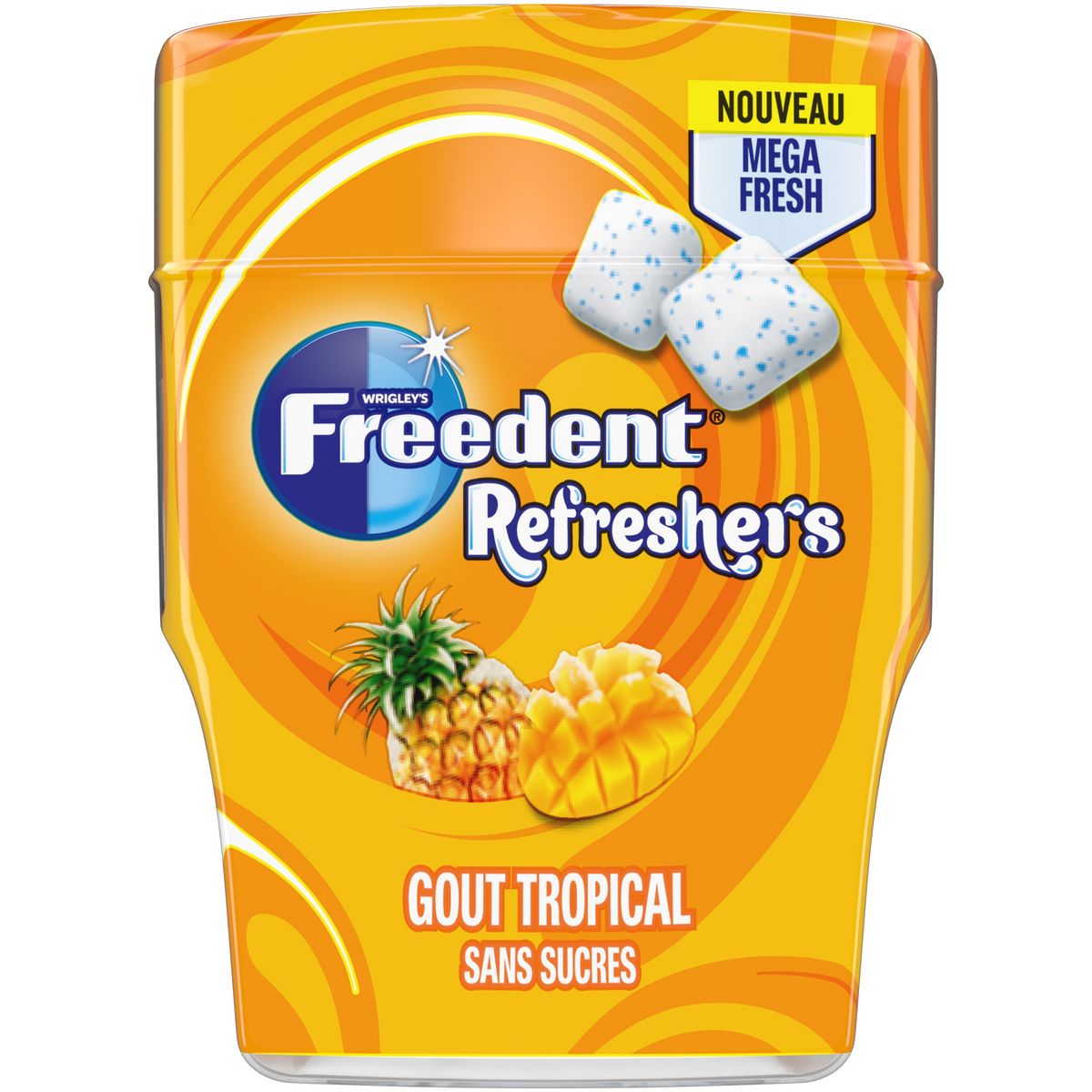 FREEDENT Refreshers chewing-gum sans sucres tropical 67g