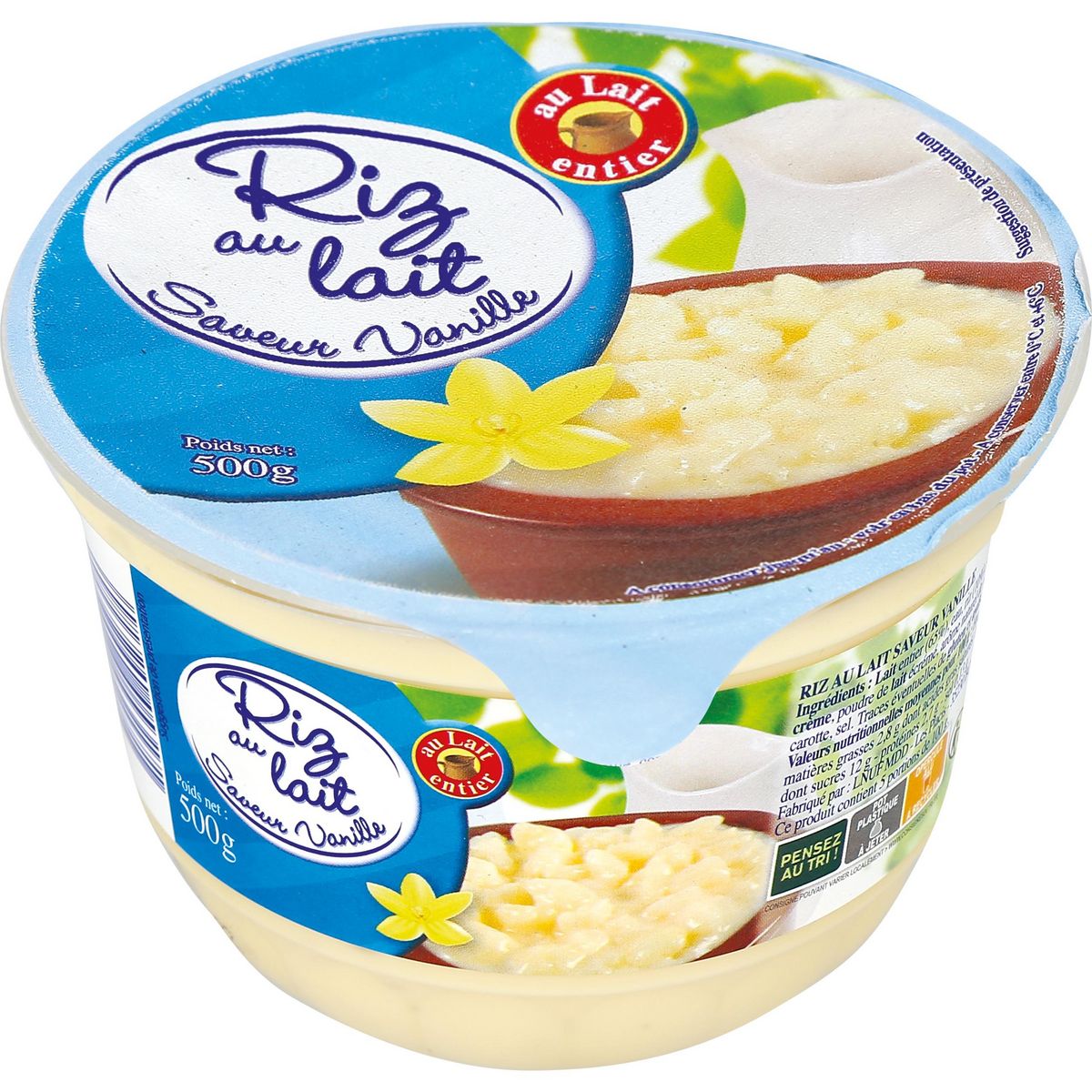 Riz au lait saveur vanille 500g