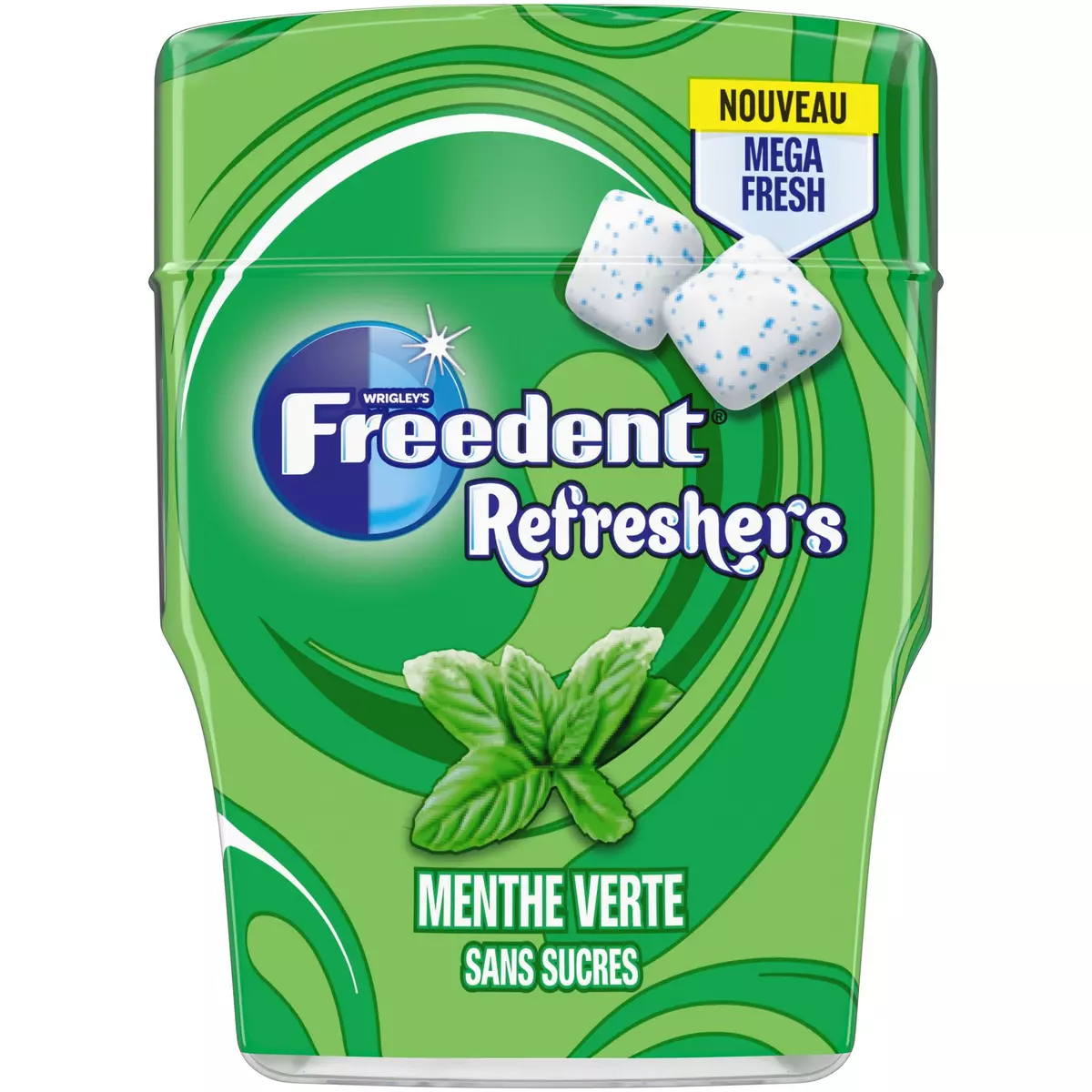 FREEDENT Refreshers Chewing-gum sans sucres menthe verte 67g pas