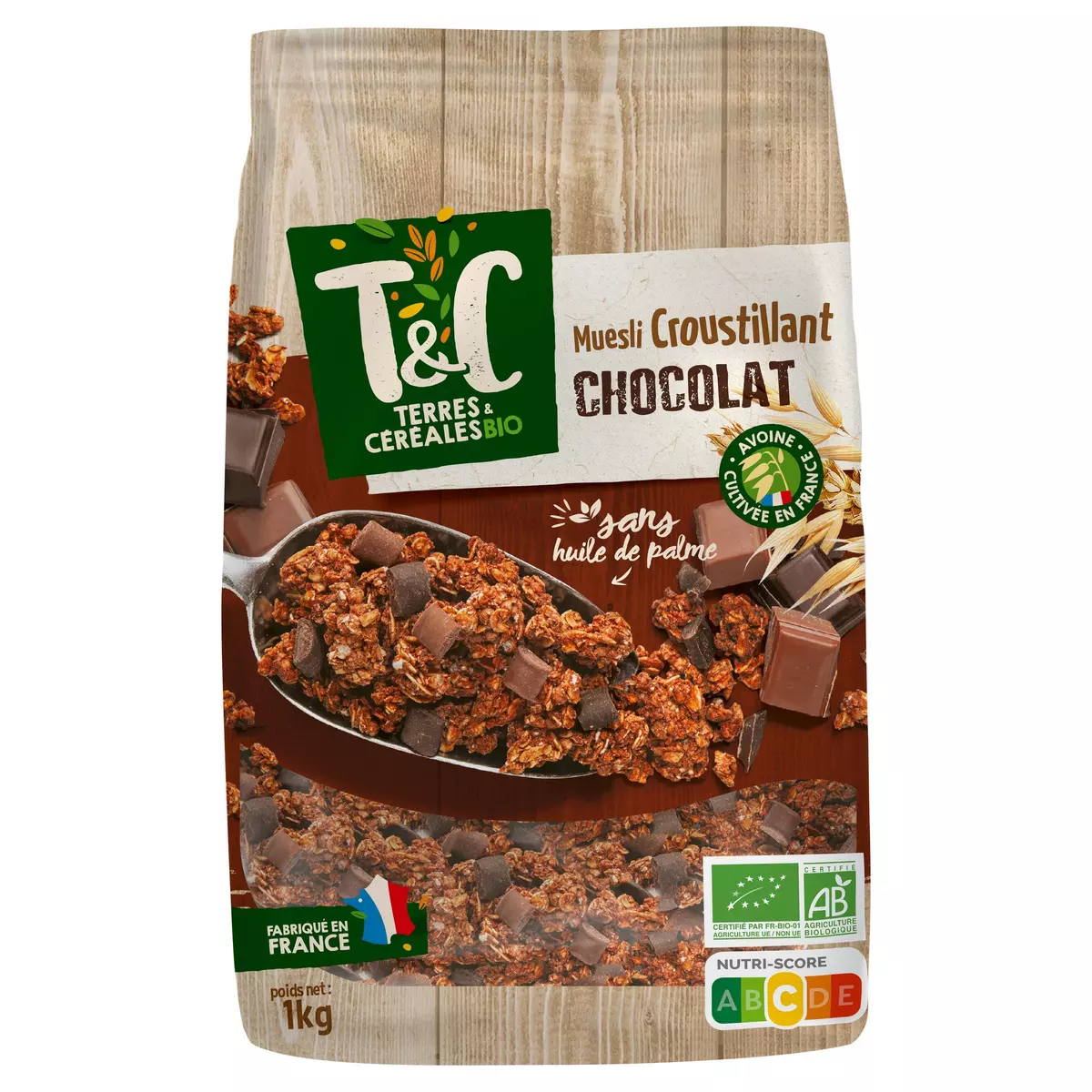 T&C Muesli croustillant au chocolat bio 1kg