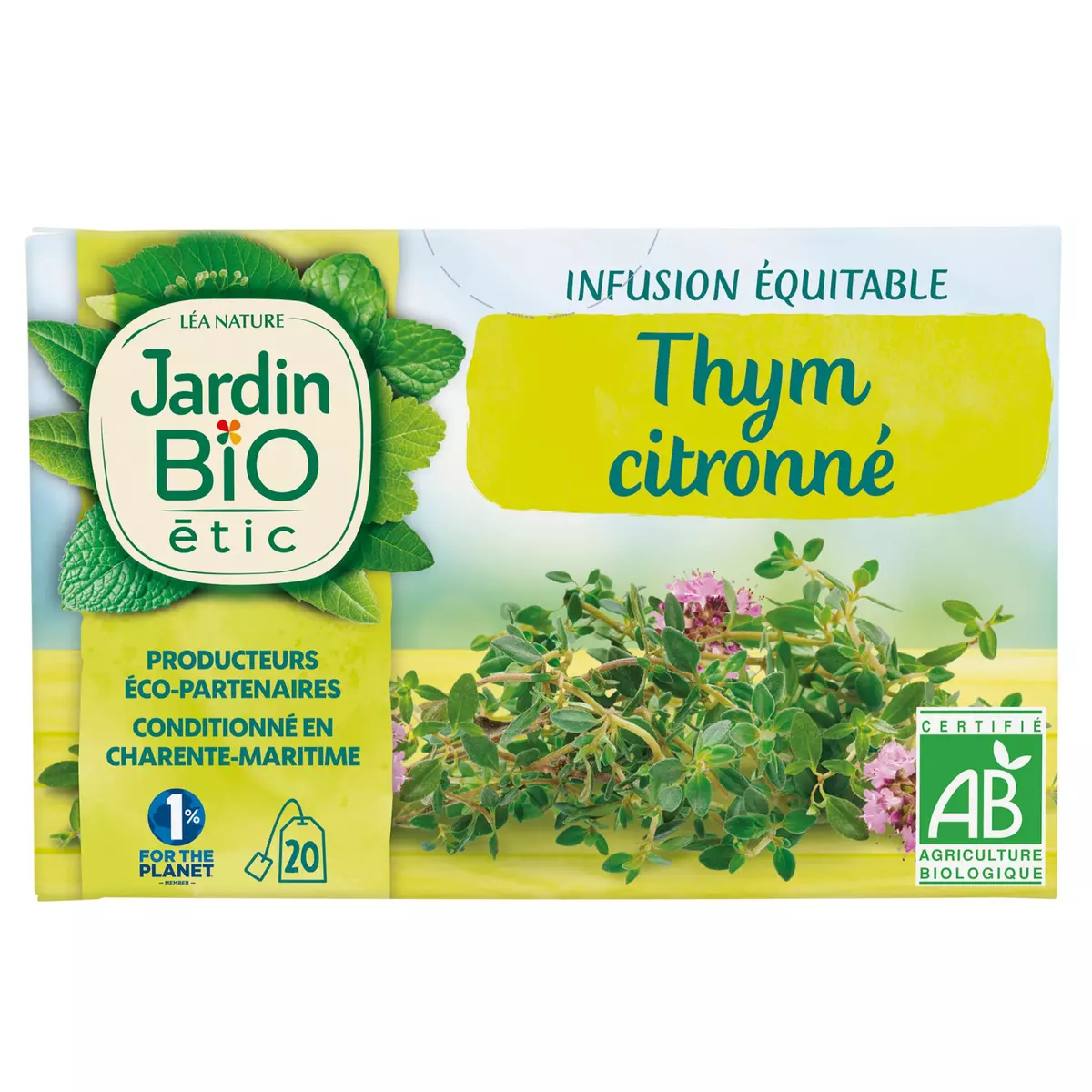 JARDIN BIO ETIC Infusion thym citronné 20 sachets 30g