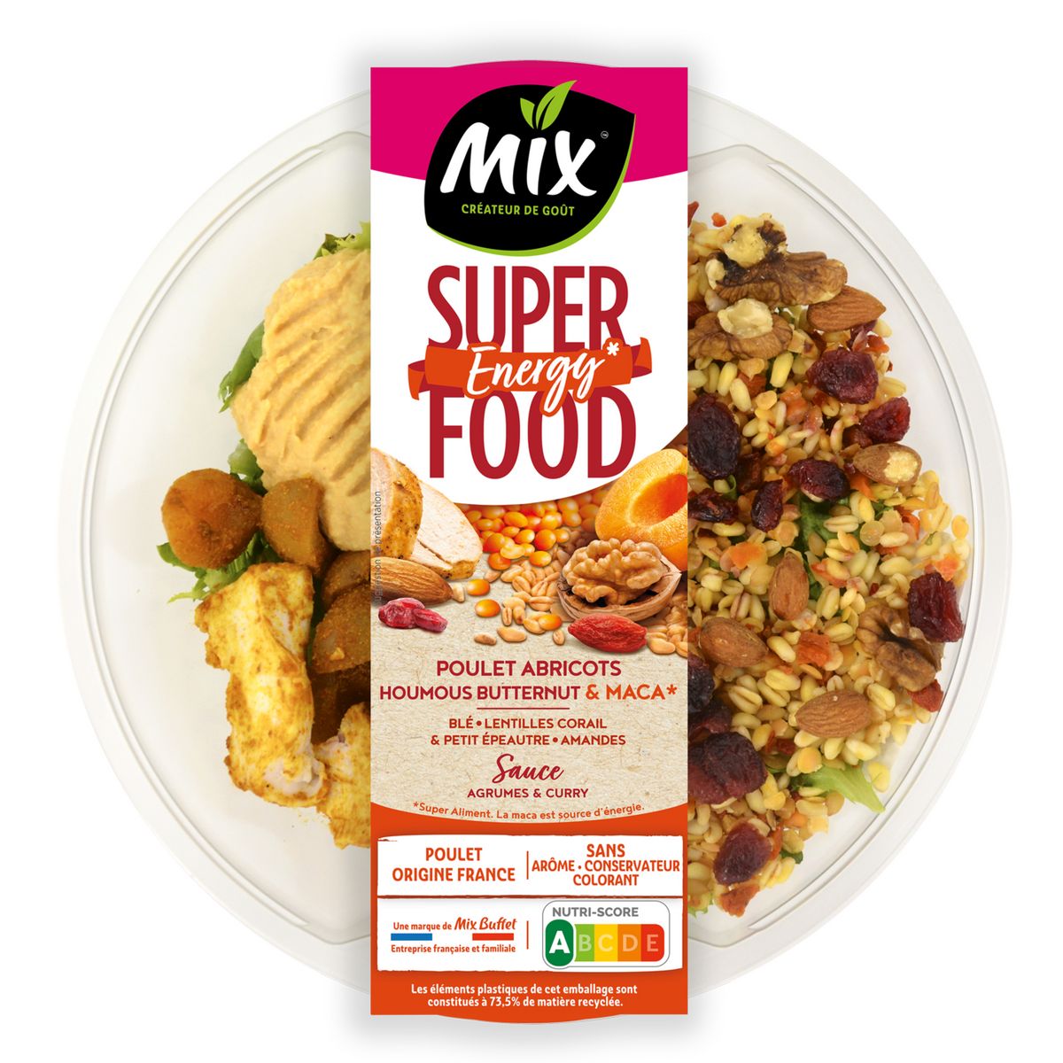 MIX Super Food Energie Salade composé poulet abricots 1 part 310g