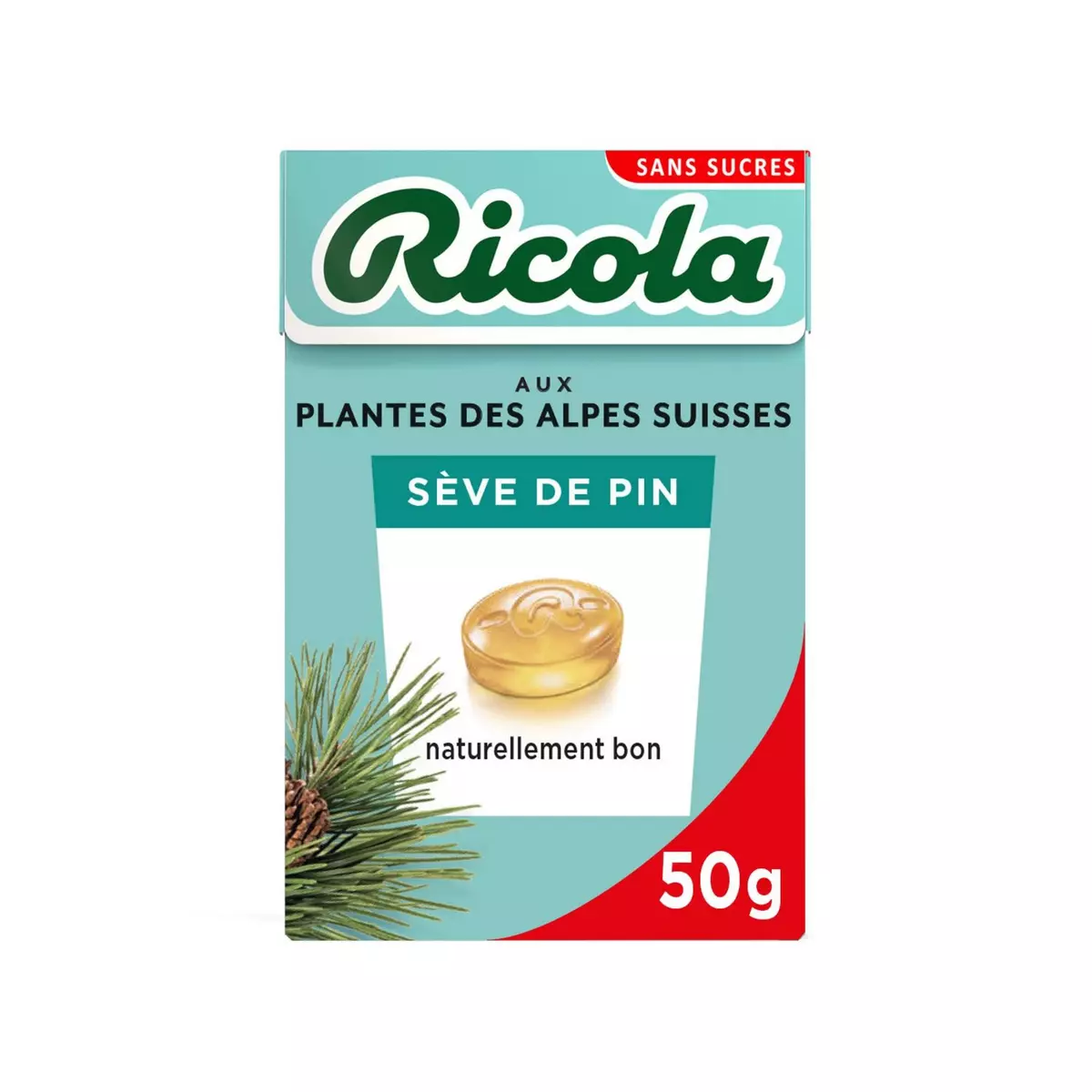 RICOLA Bonbons sève de pin aux plantes des Alpes Suisses 50g