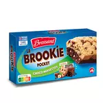 BROSSARD Le Brookie Pocket Cookies au chocolat sur brownie saveur noisette 4 pièces 184g