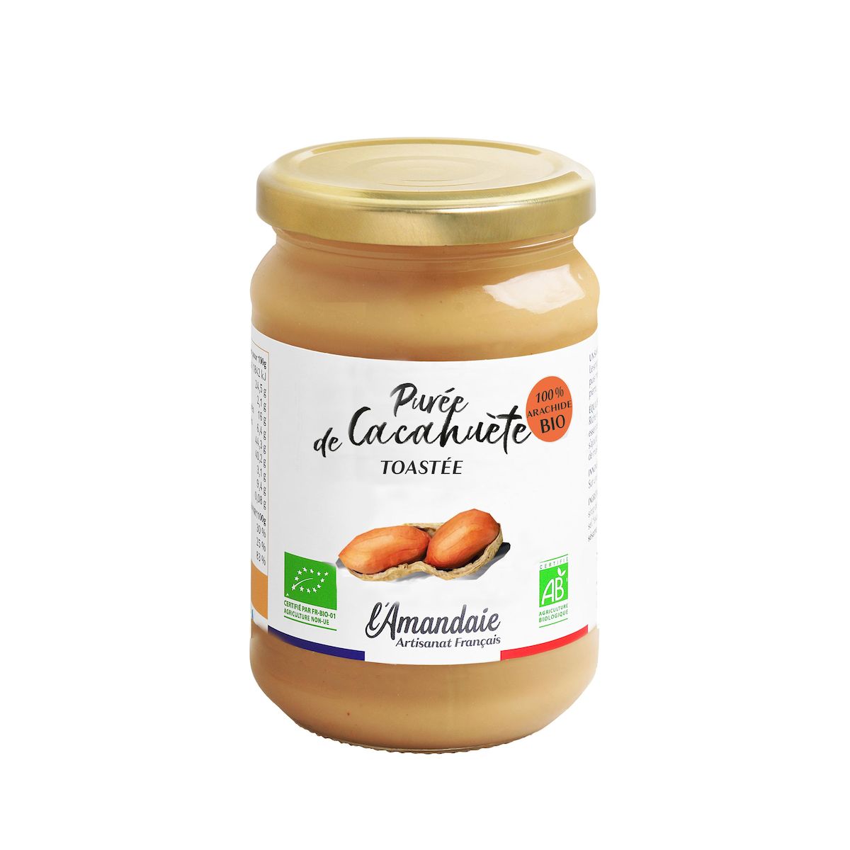 L'AMANDAIE Purée de cacahuète toastée bio 280g