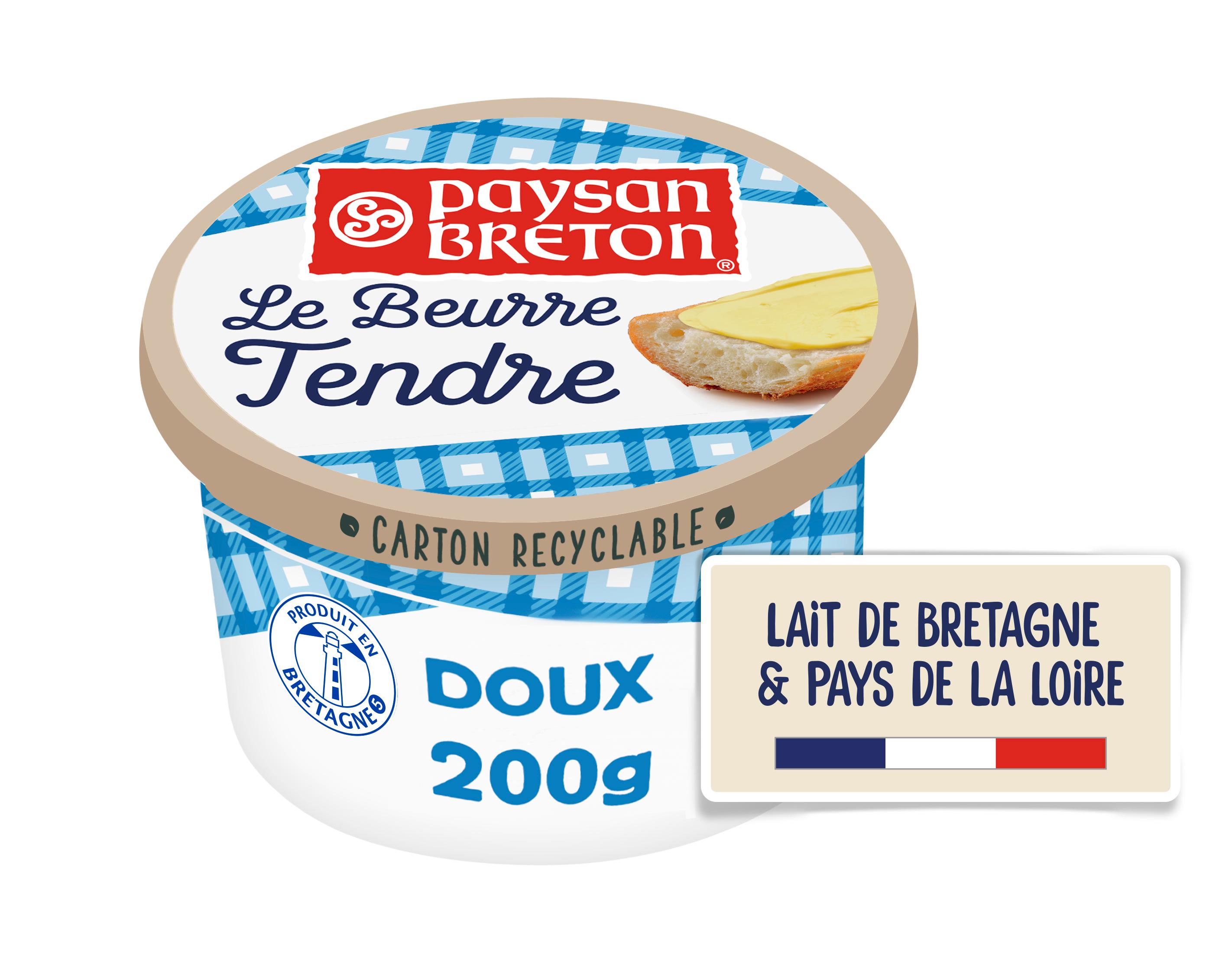 Voir la diapositive 2 : PAYSAN BRETON Beurre tendre doux 82%MG 200g