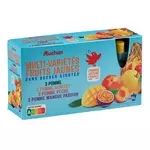 AUCHAN Gourdes pomme abricot pêche mangue passion sans sucres ajoutés 12x90g