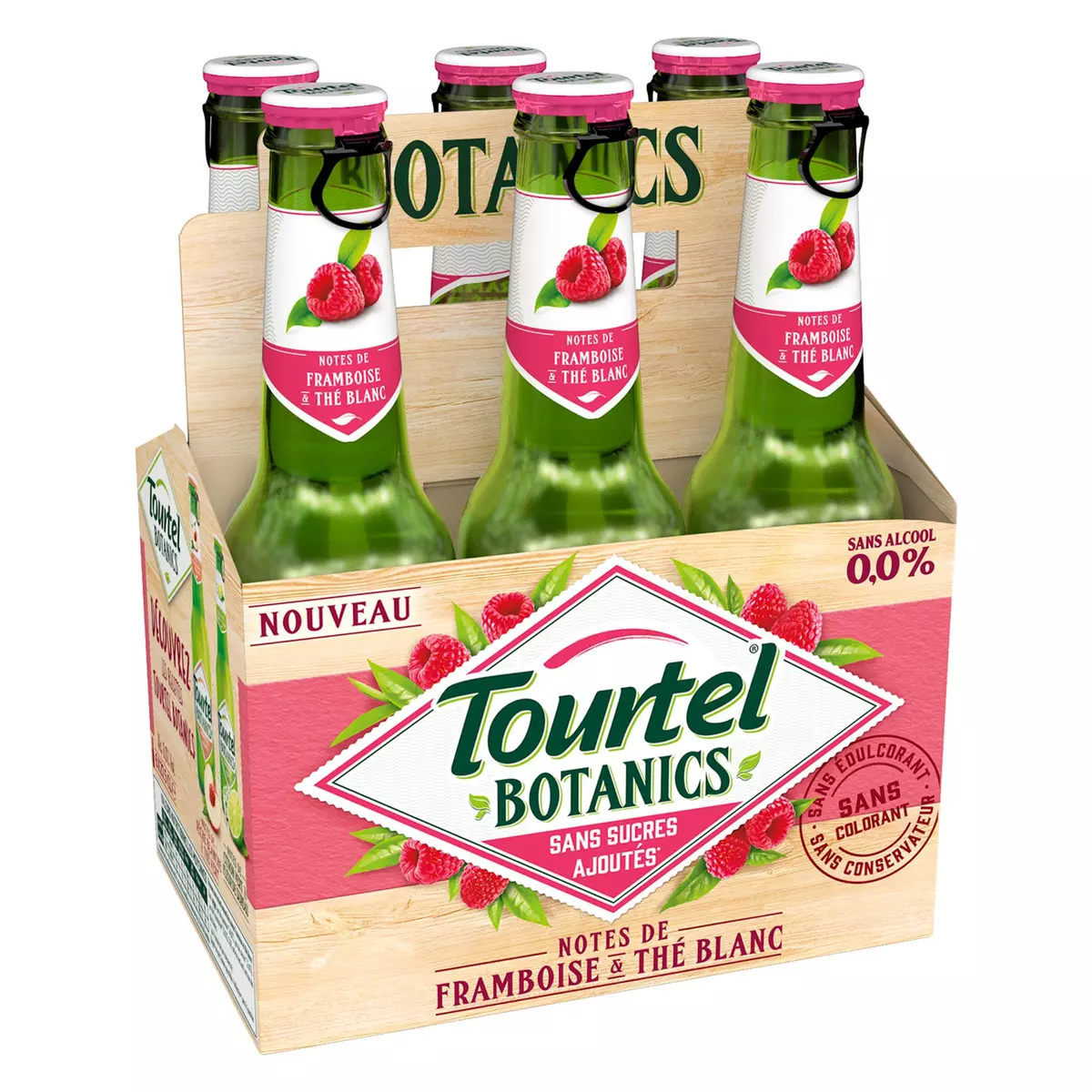 TOURTEL Bière Botanics sans alcool framboise & the blanc sans sucre ajoutés  bouteilles  6x27.5cl