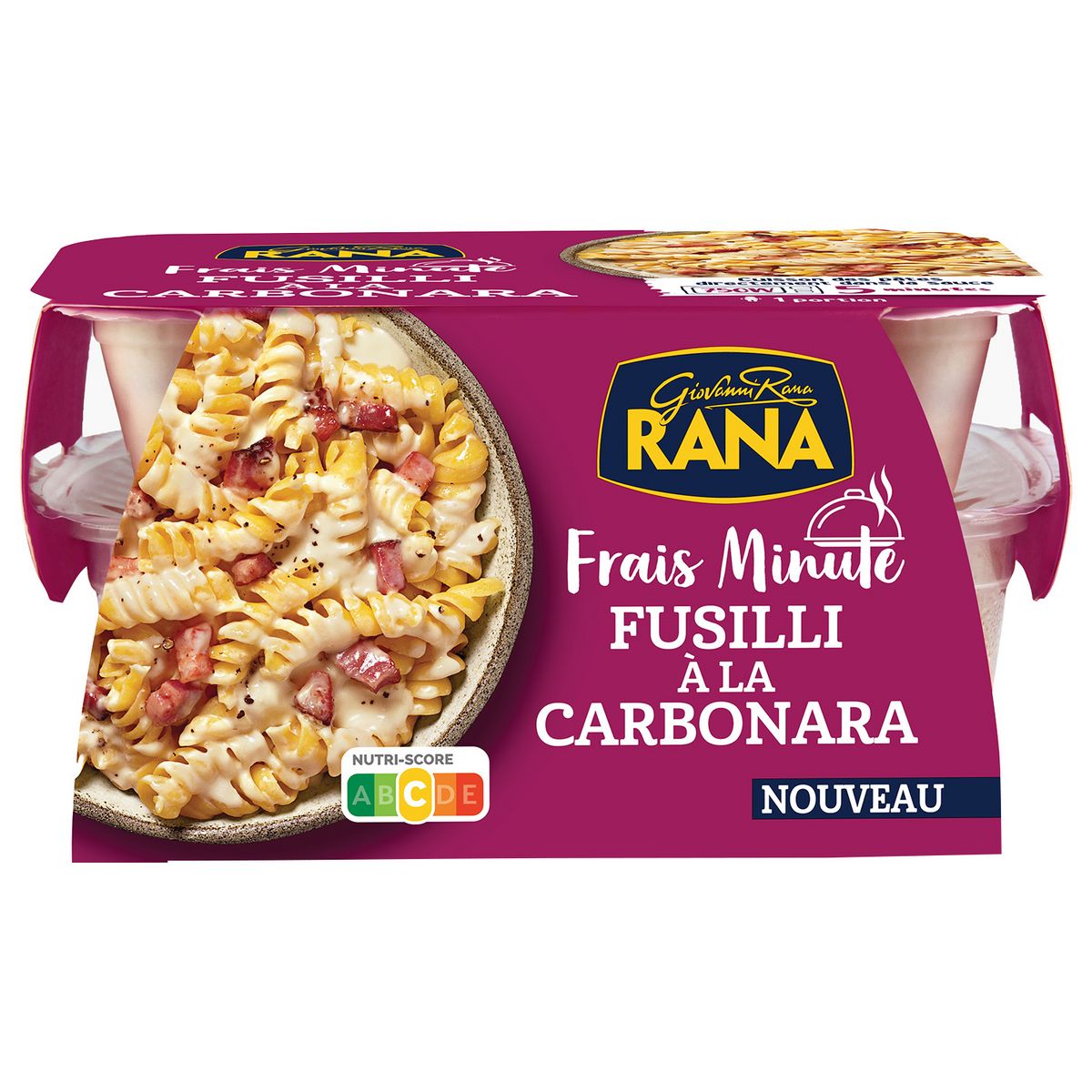 RANA Frais Minute Fusilli à la carbonara 1 portion 350g