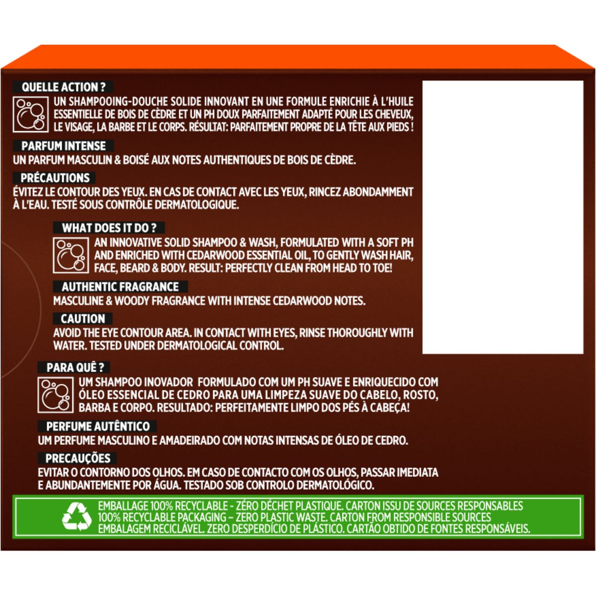 L'OREAL Men Expert Shampoing-douche solide 4en1 80g