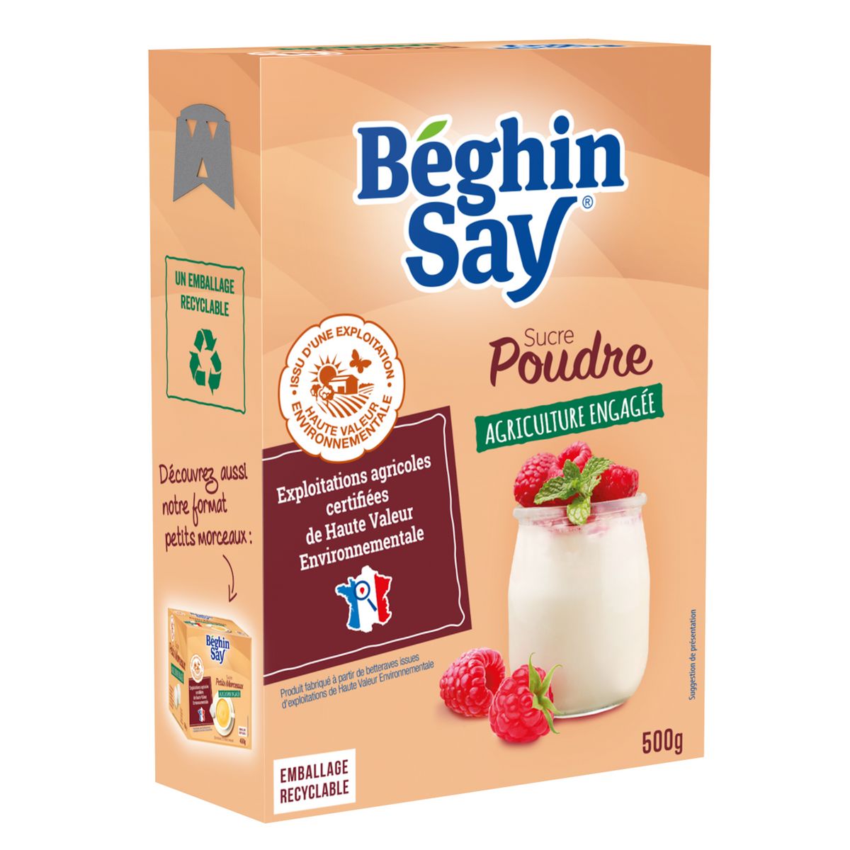 BEGHIN SAY Sucre en poudre bec verseur agriculture engagée 500g