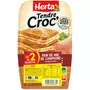 HERTA Tendre Croc' croques monsieur au pain de campagne jambon fumé et fromage sans nitrite 4 pièces 2x200g
