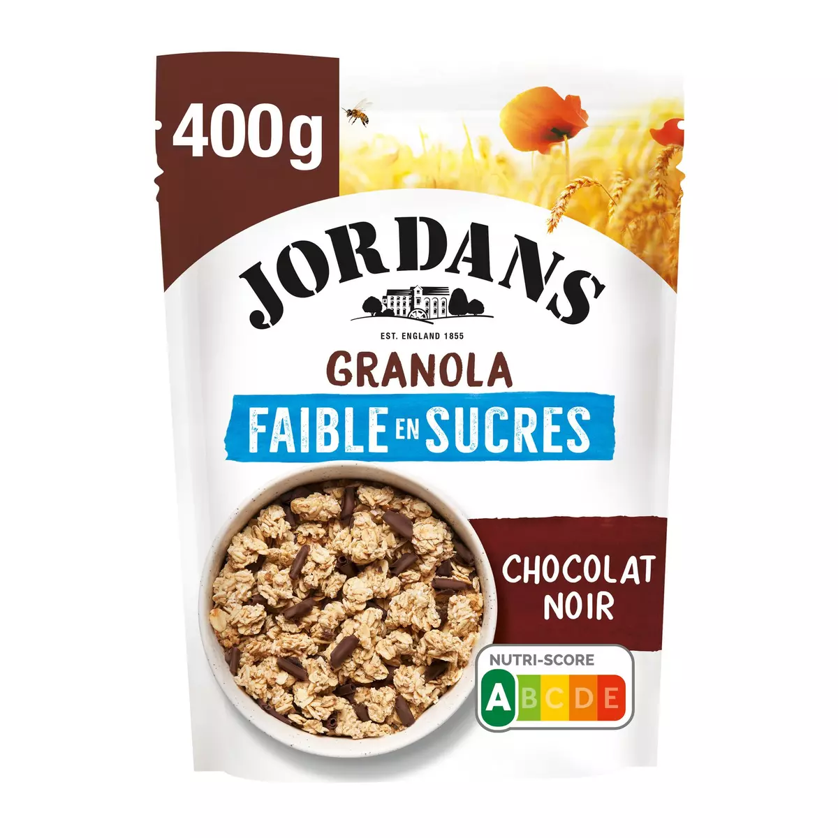 JORDAN'S Granola faible en sucres au chocolat noir 400g