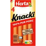 HERTA Knacki saucisse pur porc 4 pièces 140g