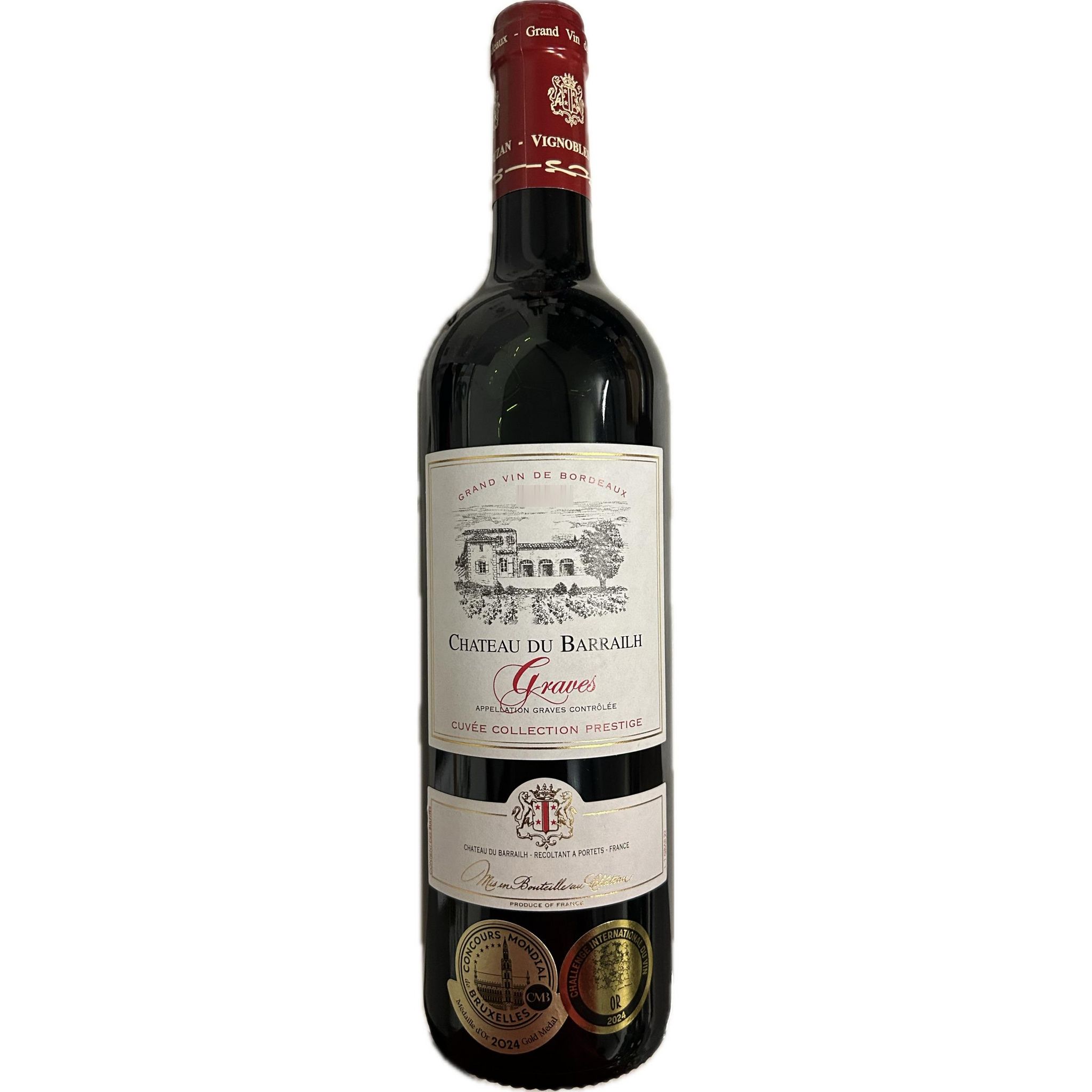 Voir la diapositive 2 : AOP Graves Château du Barraillh Cuvée Prestige rouge 75cl