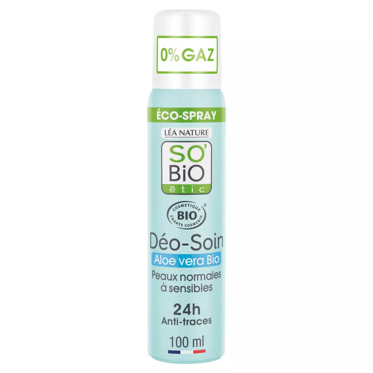 SO BIO ETIC Déodorant spray aloe vera bio anti-traces sans sels d'aluminium 100ml