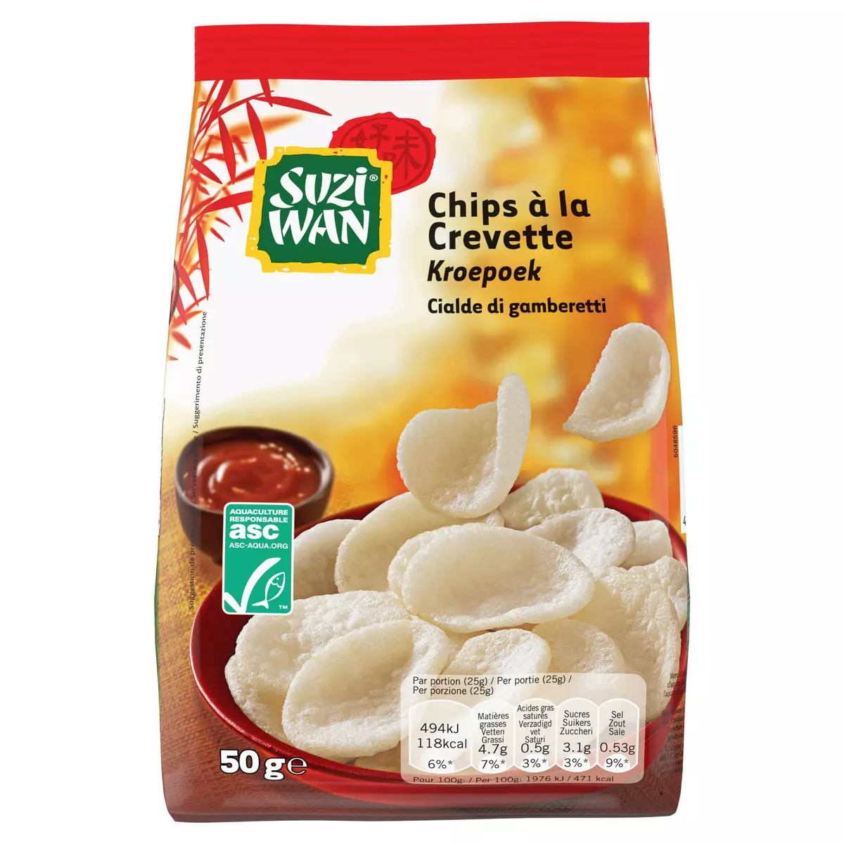 SUZI WAN Chips à la crevettes  50g