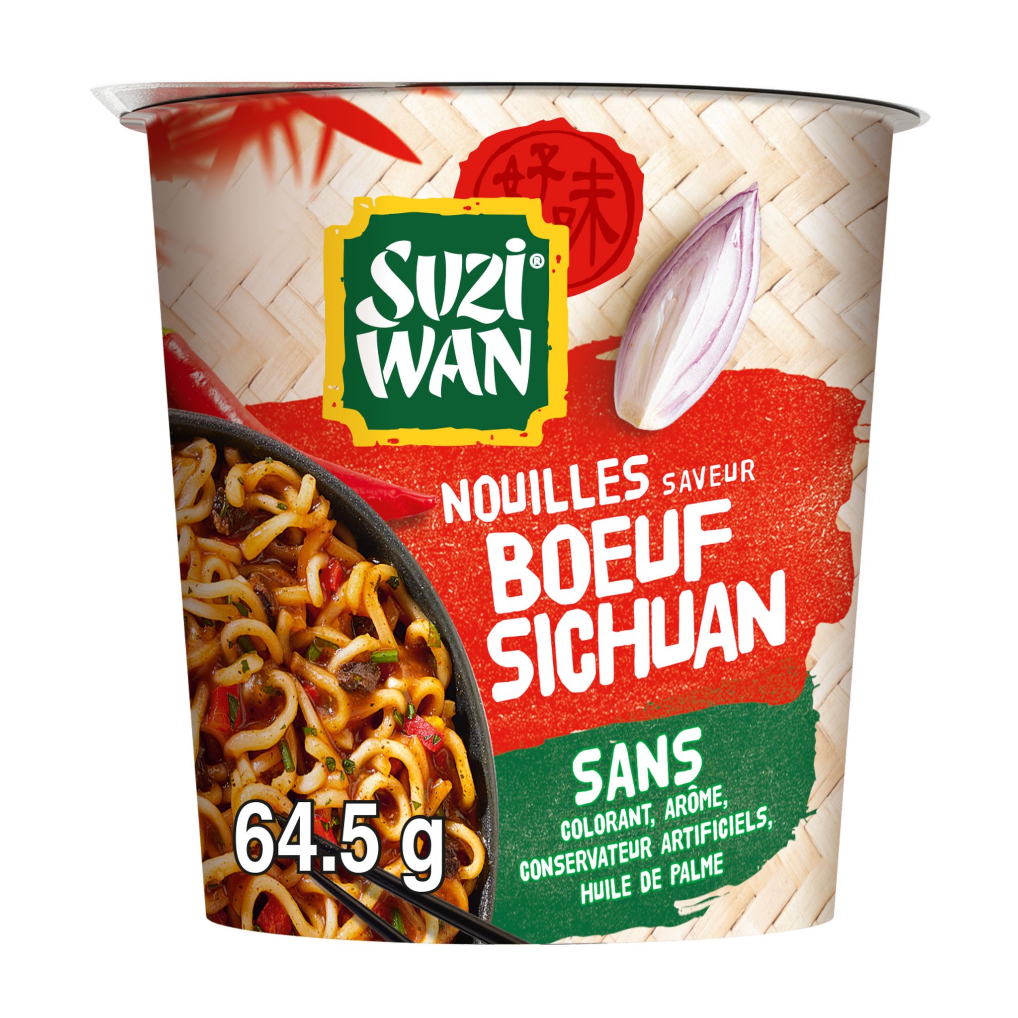 SUZI WAN Cup nouilles saveur bœuf Sichuan   1 personnes 64.5g
