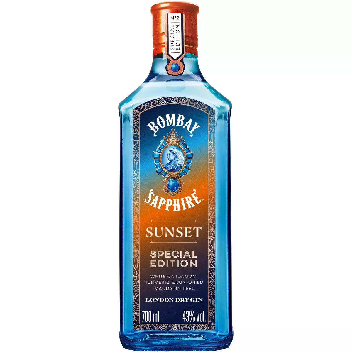 BOMBAY SAPPHIRE Gin London dry 43% 70cl