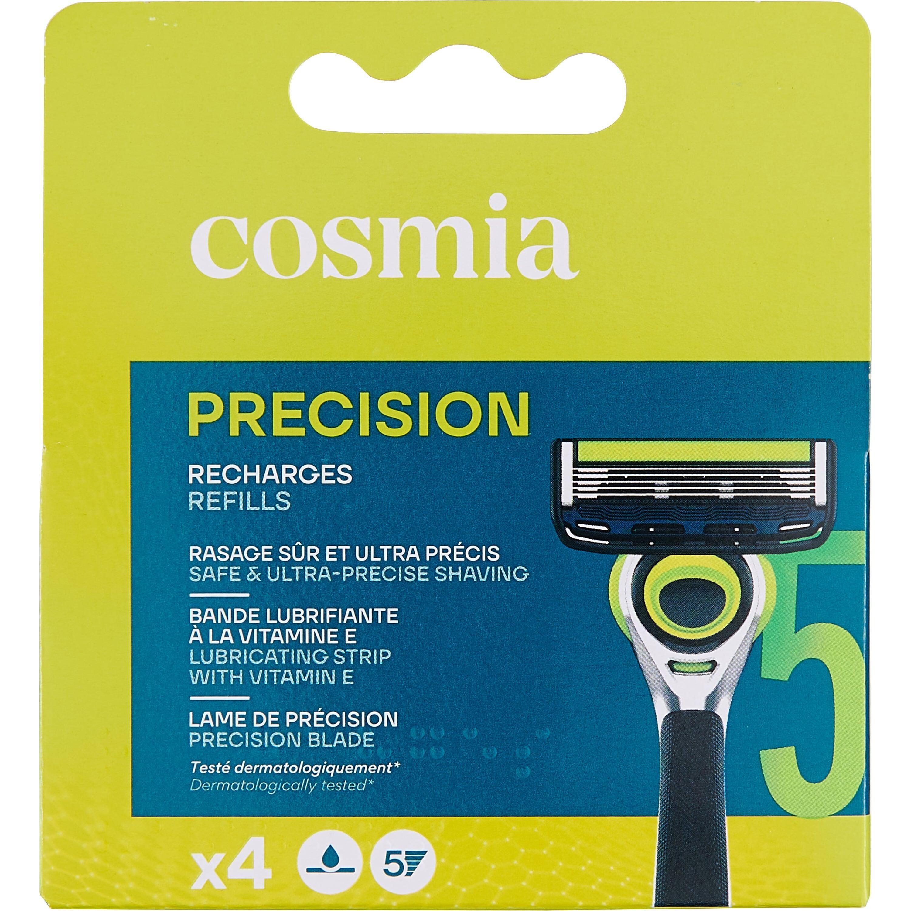 Voir la diapositive 5 : COSMIA MEN Recharge 5 lames compatibles rasoirs Activ3 et Précision 4 recharges