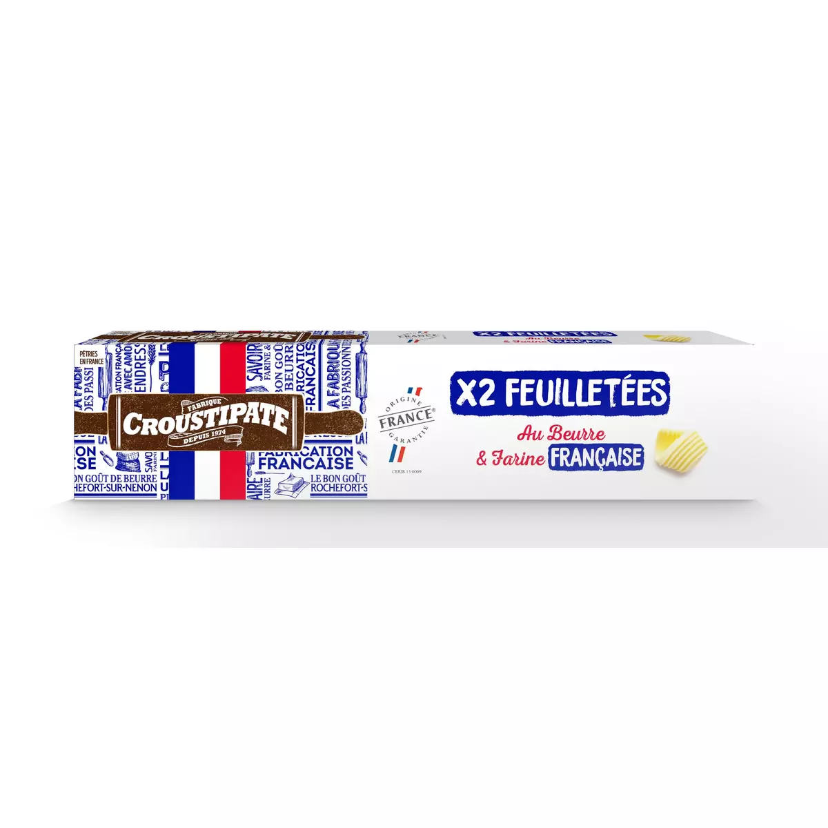 CROUSTIPATE Pâte feuilletées au beurre et farine Française  2 pièces 2x230g