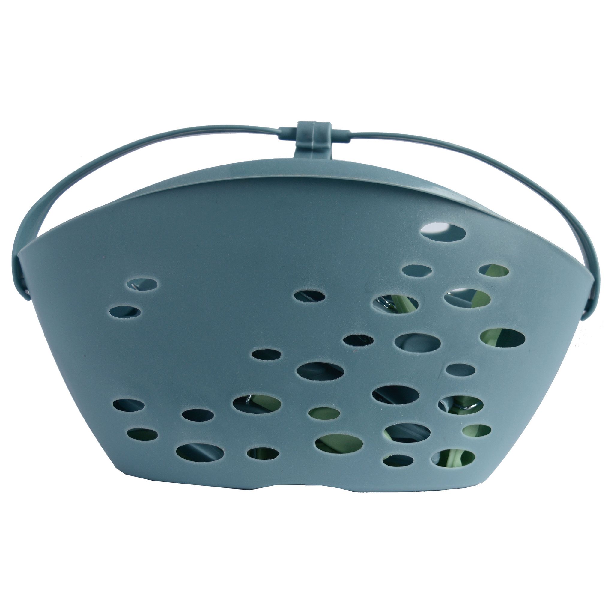 Voir la diapositive 2 : ACTUEL Panier et pinces à linges en plastique bleu 1 panier + 20 pinces