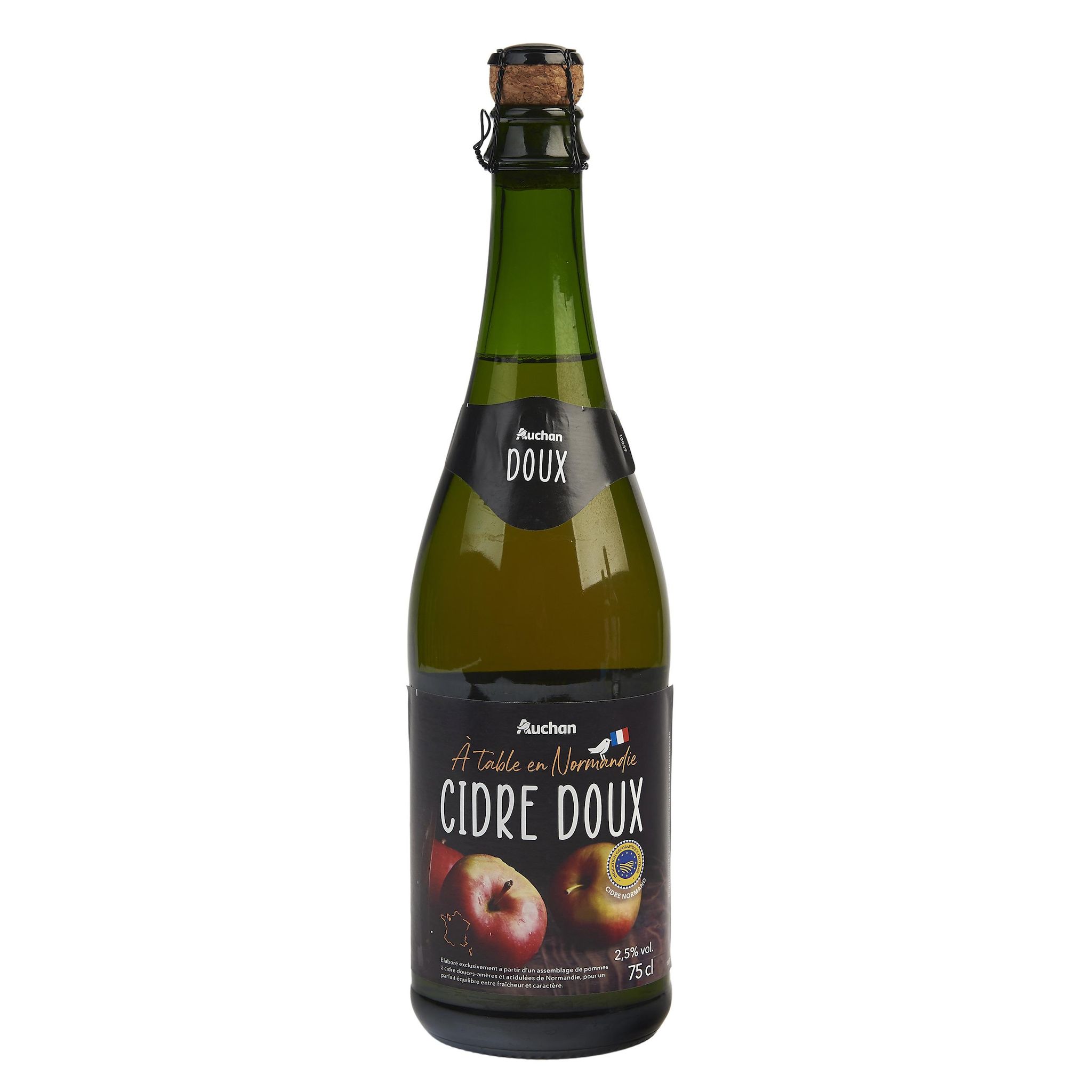 Voir la diapositive 2 : AUCHAN TERROIR Cidre doux Terroir IGP Normandie 2.5% 75cl
