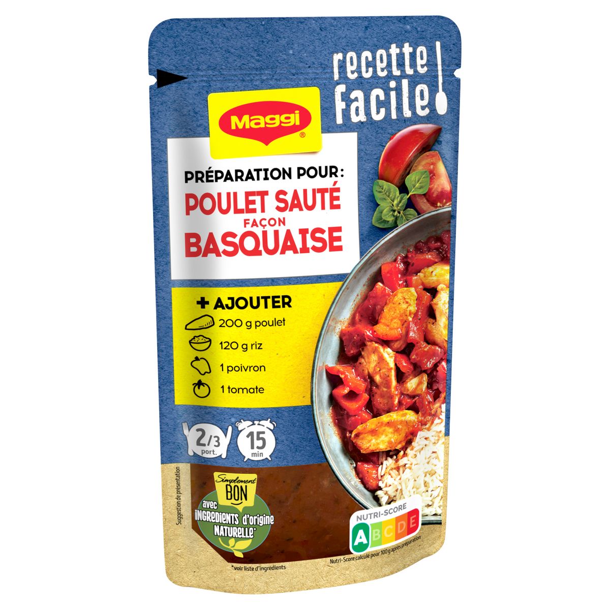 MAGGI Préparation pour poulet sauté façon basquaise 2/3 portions 65g