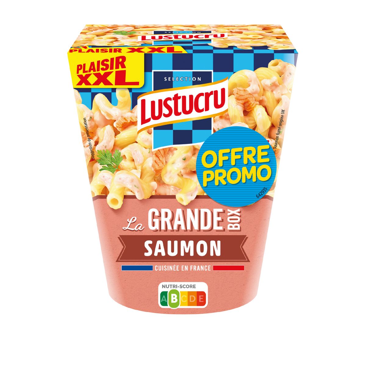 LUSTUCRU Box pâtes serpentini au saumon 1 portion 360g