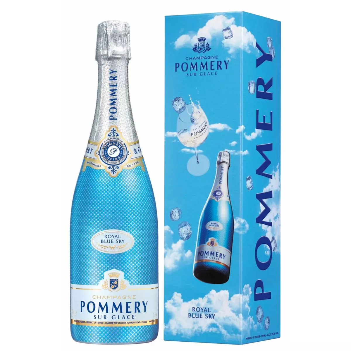 POMMERY AOP Champagne Blue Sky brut avec étui 75cl