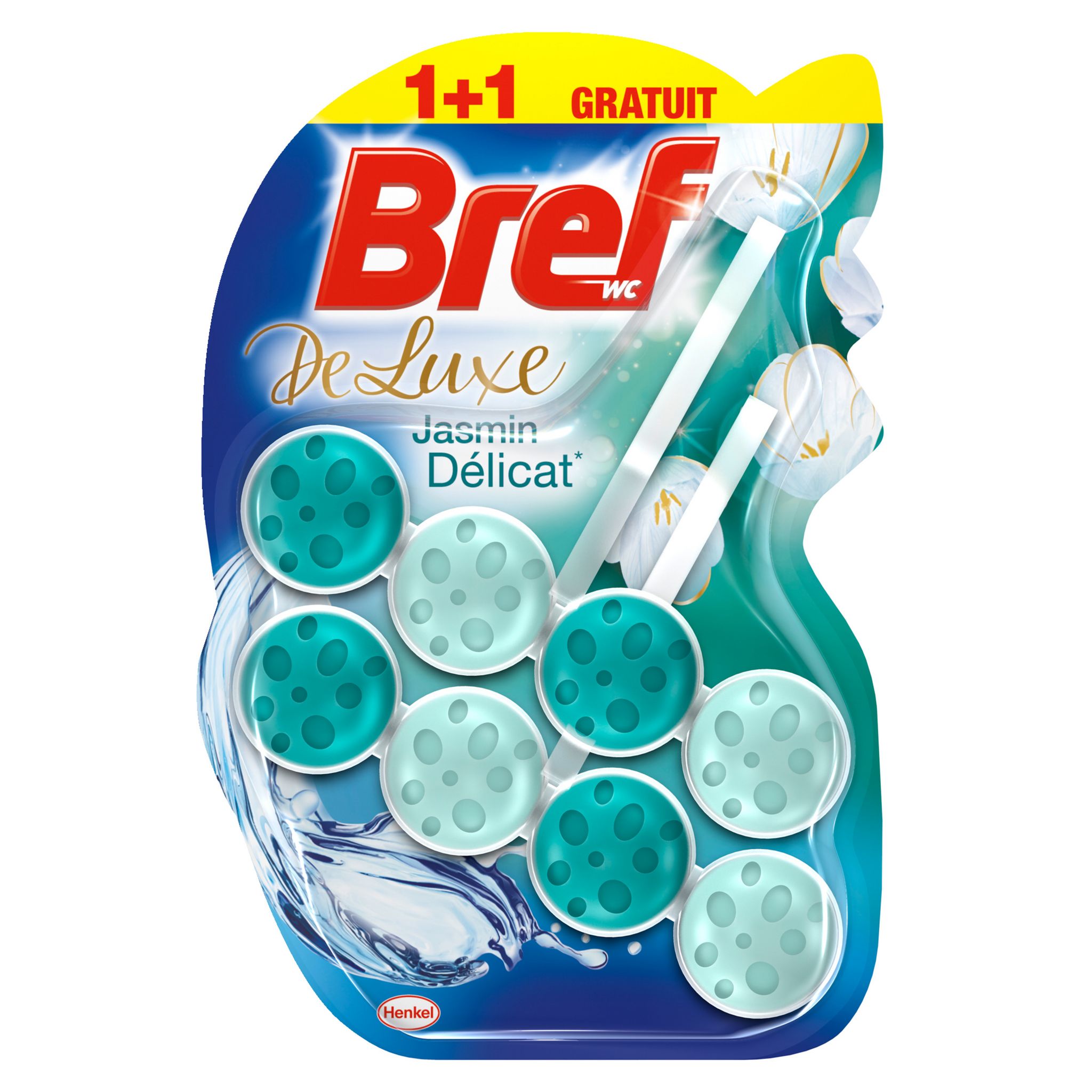BREF WC De luxe Bloc WC jasmin délicat 1+1 offert 2 blocs