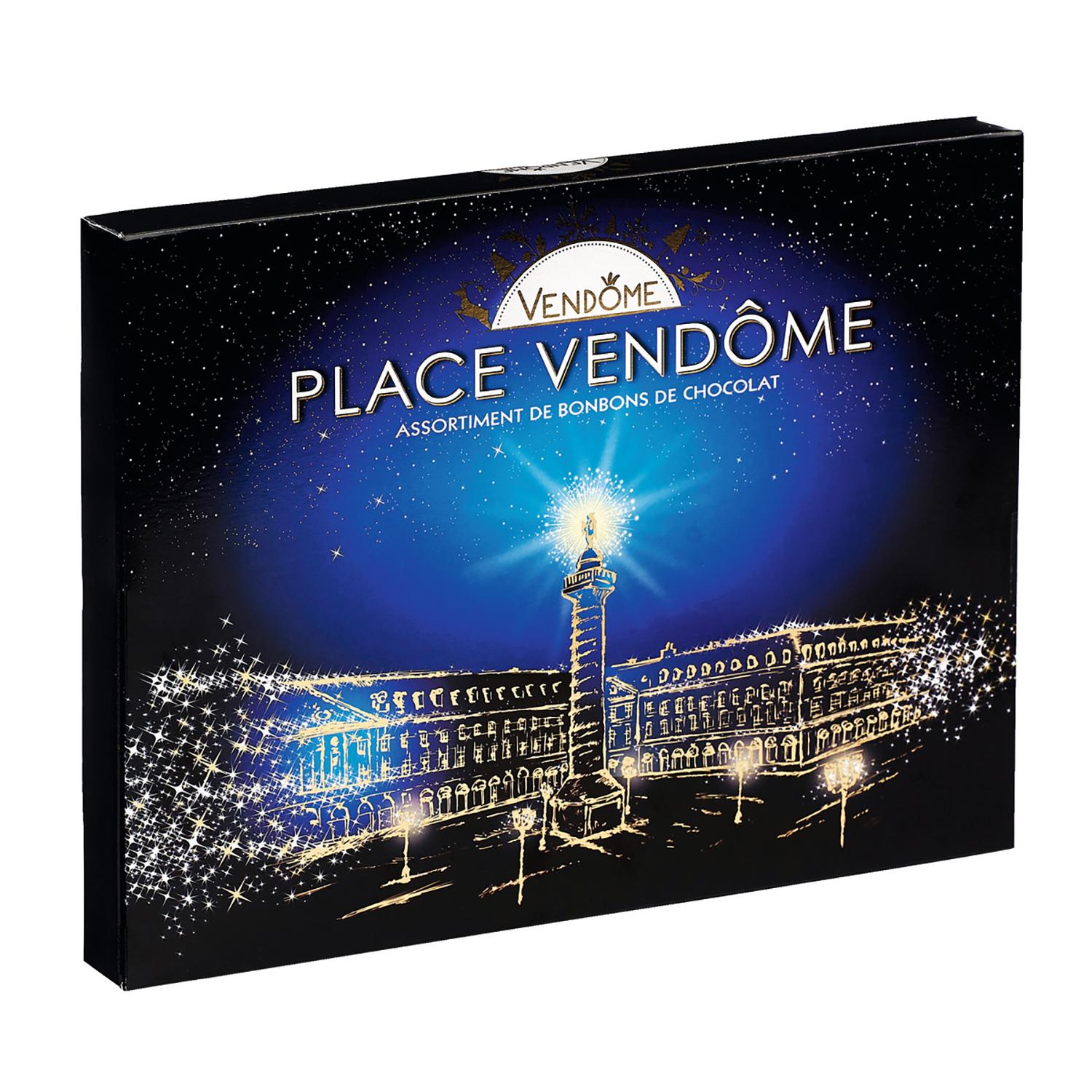 Voir la diapositive 2 : VENDOME Place Vendôme assortiment de chocolats au lait noir et blanc 36 pièces 385g
