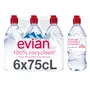 EVIAN Eau minérale naturelle plate bouteille 6x75cl