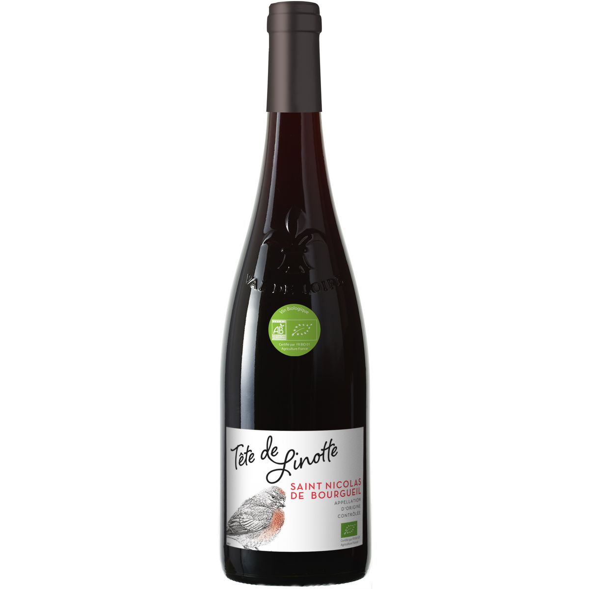 Vin rouge AOP Saint-Nicolas-de-Bourgueil bio Tête De Linotte 2020 75cl