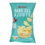 Voir la diapositive 3 : AUCHAN Chips sans sel ajouté à l'huile de tournesol 125g