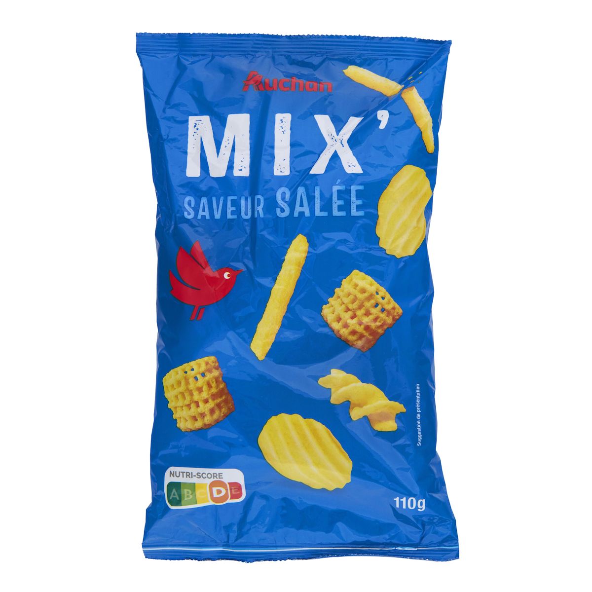 AUCHAN Asssortiment de biscuits saveur salée Mix 110g
