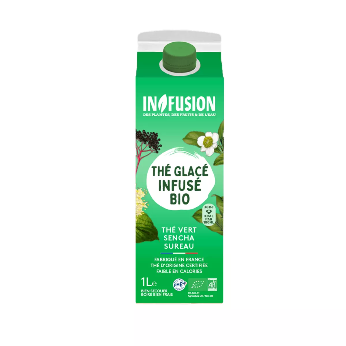INFUSION Boisson à base d'infusion de thé vert et de jus de citron bio 1l